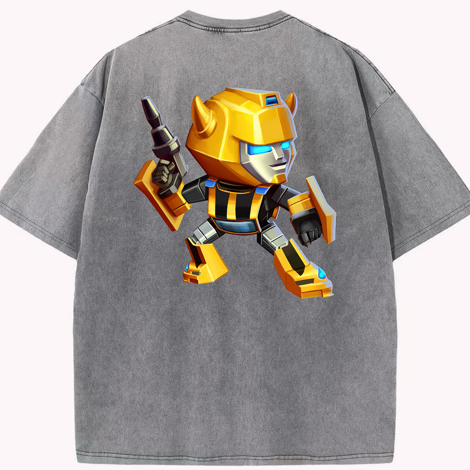 （画像用） Transformers トランスフォーマー 綿100% ヴィンテージ風 半袖Tシャツ（背面プリント）