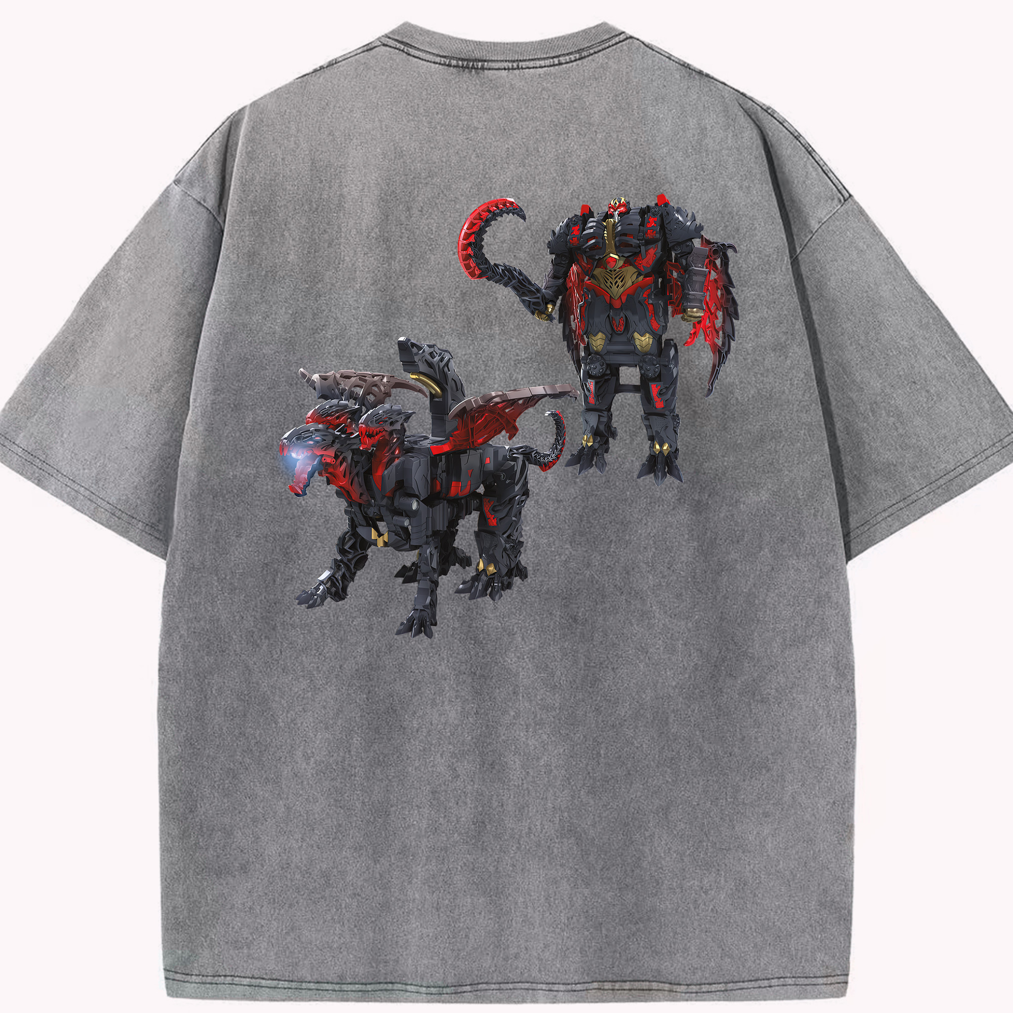 （画像用） Transformers トランスフォーマー 綿100% ヴィンテージ風 半袖Tシャツ（背面プリント）
