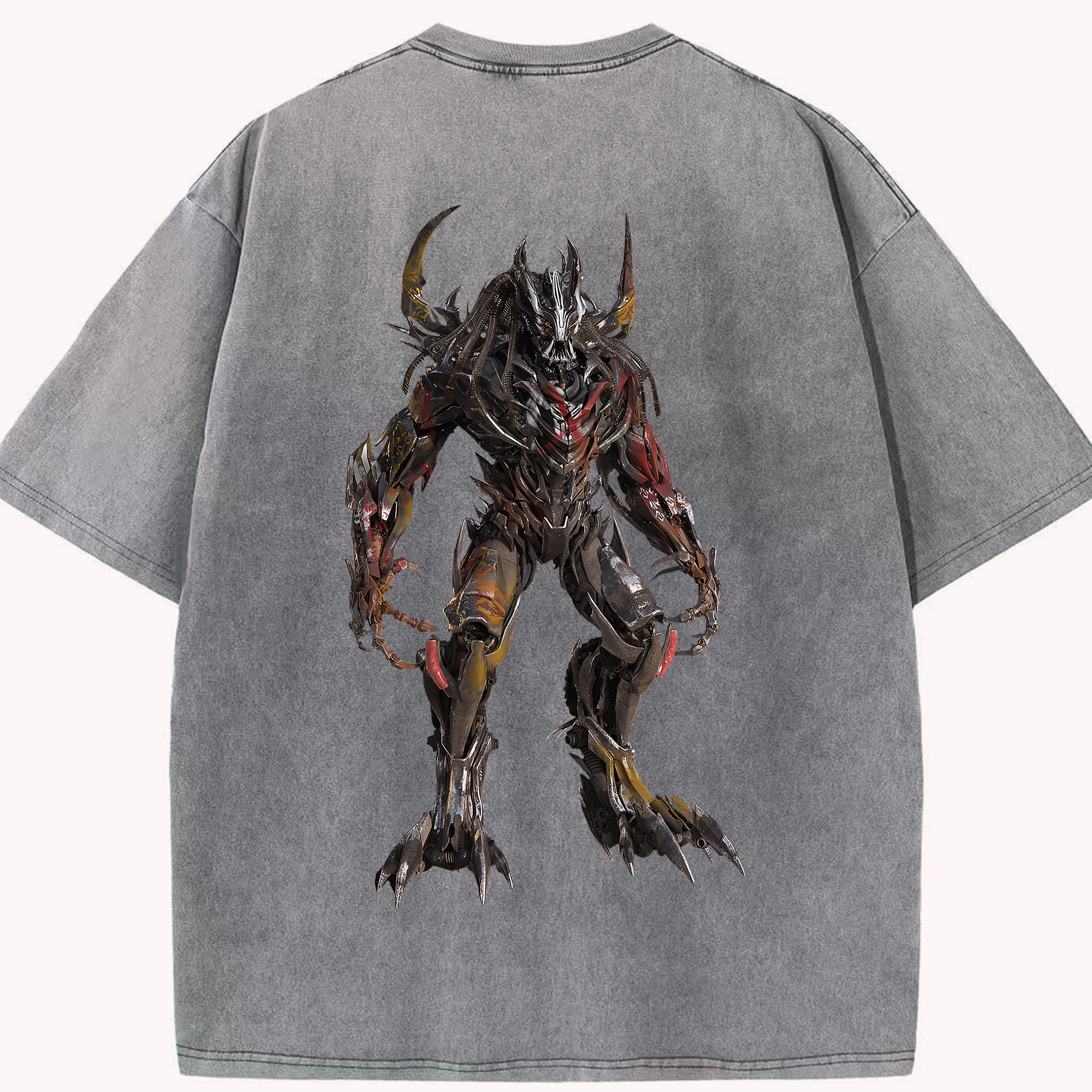 （画像用） Transformers トランスフォーマー 綿100% ヴィンテージ風 半袖Tシャツ（背面プリント）