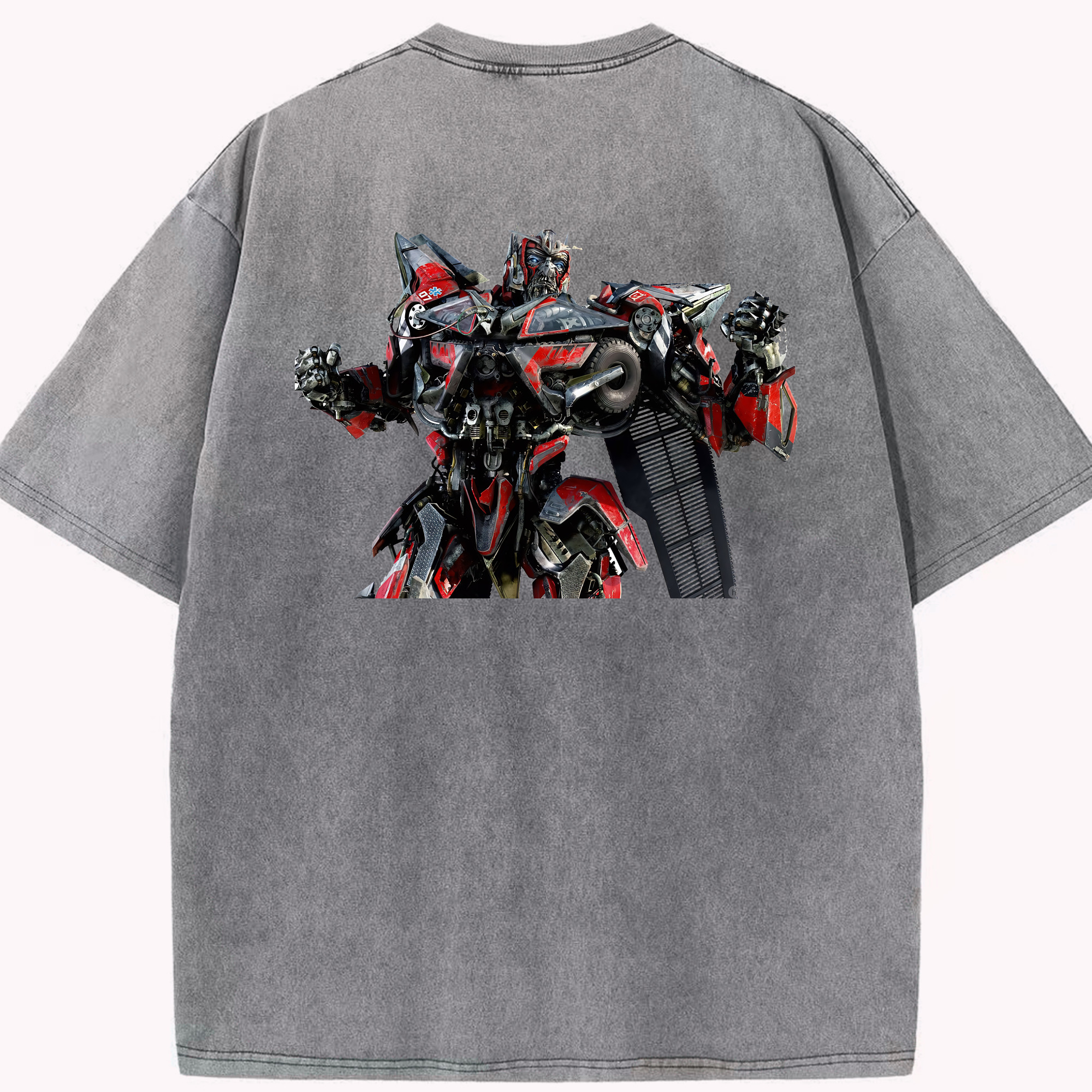 （画像用） Transformers トランスフォーマー 綿100% ヴィンテージ風 半袖Tシャツ（背面プリント）