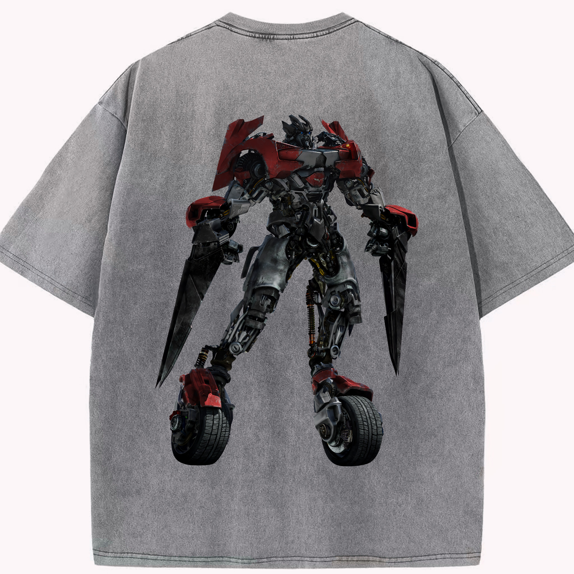 （画像用） Transformers トランスフォーマー 綿100% ヴィンテージ風 半袖Tシャツ（背面プリント）