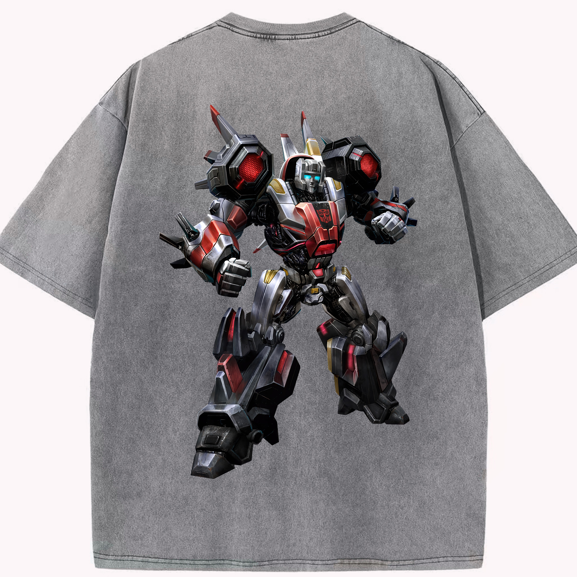 （画像用） Transformers トランスフォーマー 綿100% ヴィンテージ風 半袖Tシャツ（背面プリント）