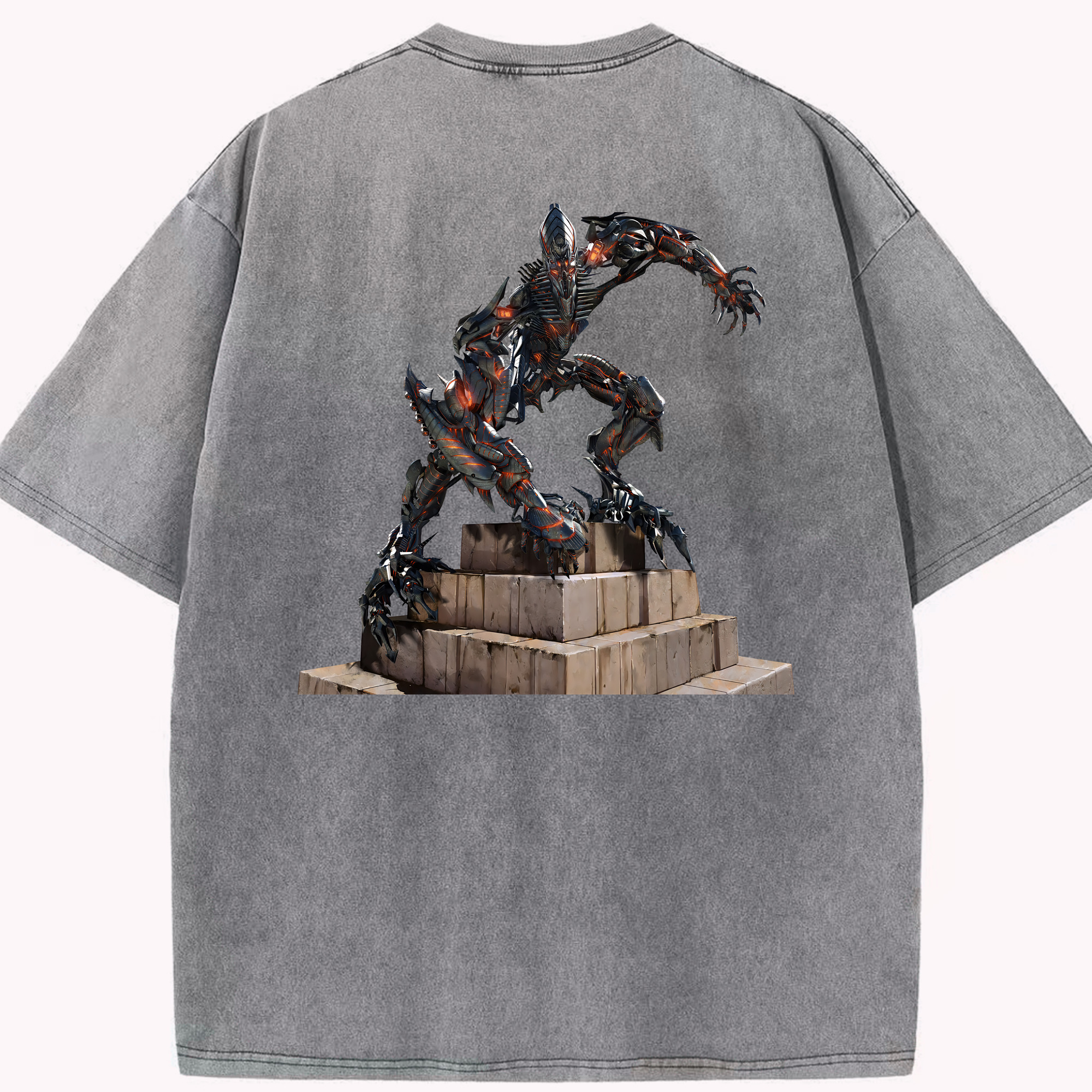 （画像用） Transformers トランスフォーマー 綿100% ヴィンテージ風 半袖Tシャツ（背面プリント）