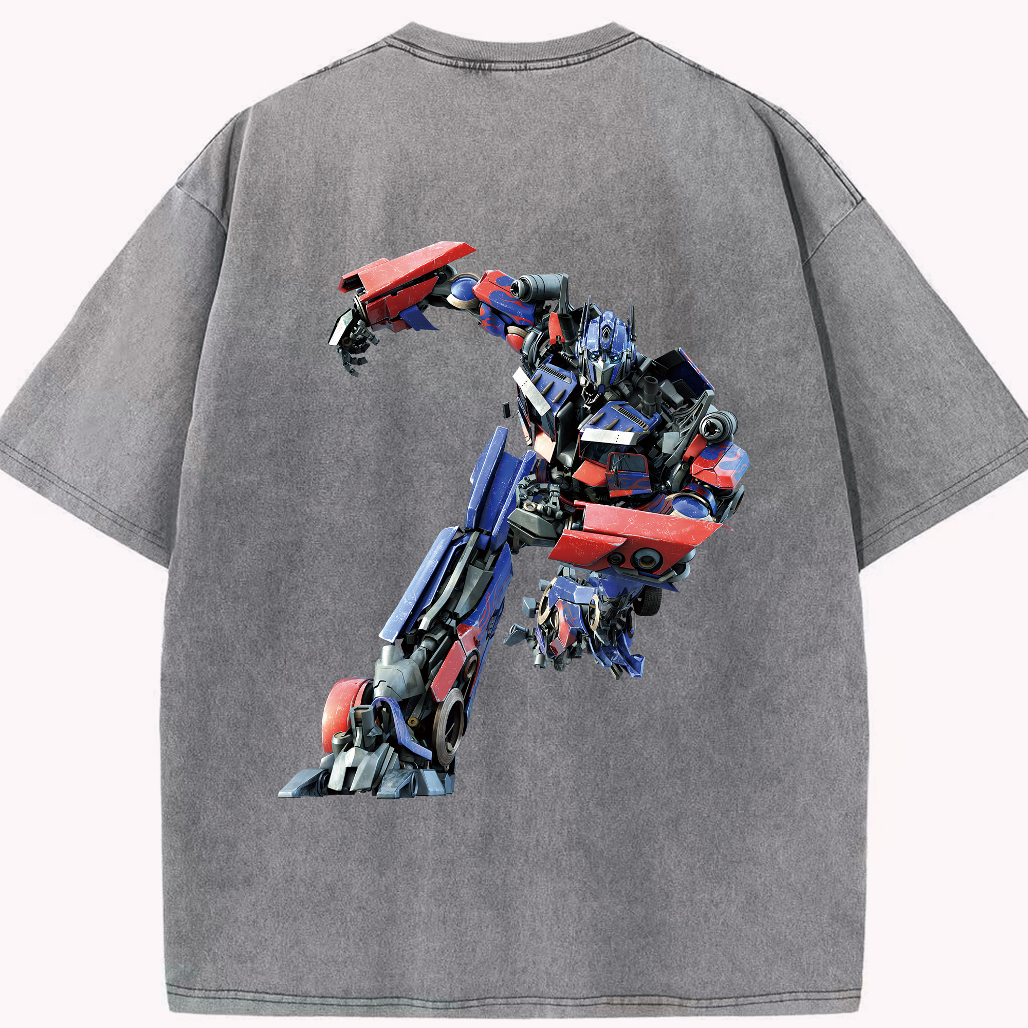 （画像用） Transformers トランスフォーマー 綿100% ヴィンテージ風 半袖Tシャツ（背面プリント）