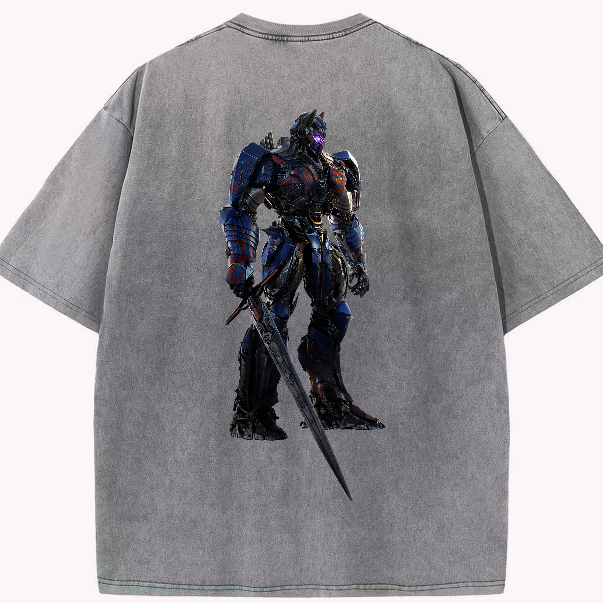 （画像用） Transformers トランスフォーマー 綿100% ヴィンテージ風 半袖Tシャツ（背面プリント）