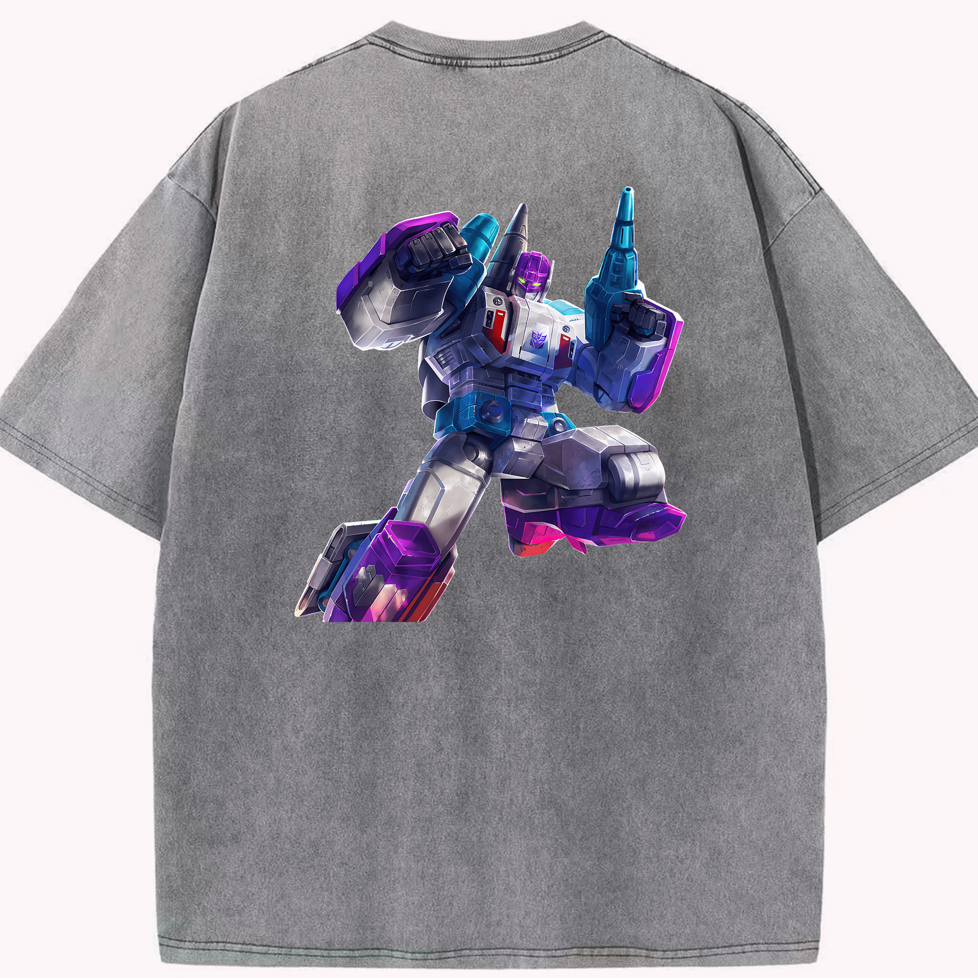 （画像用） Transformers トランスフォーマー 綿100% ヴィンテージ風 半袖Tシャツ（背面プリント）