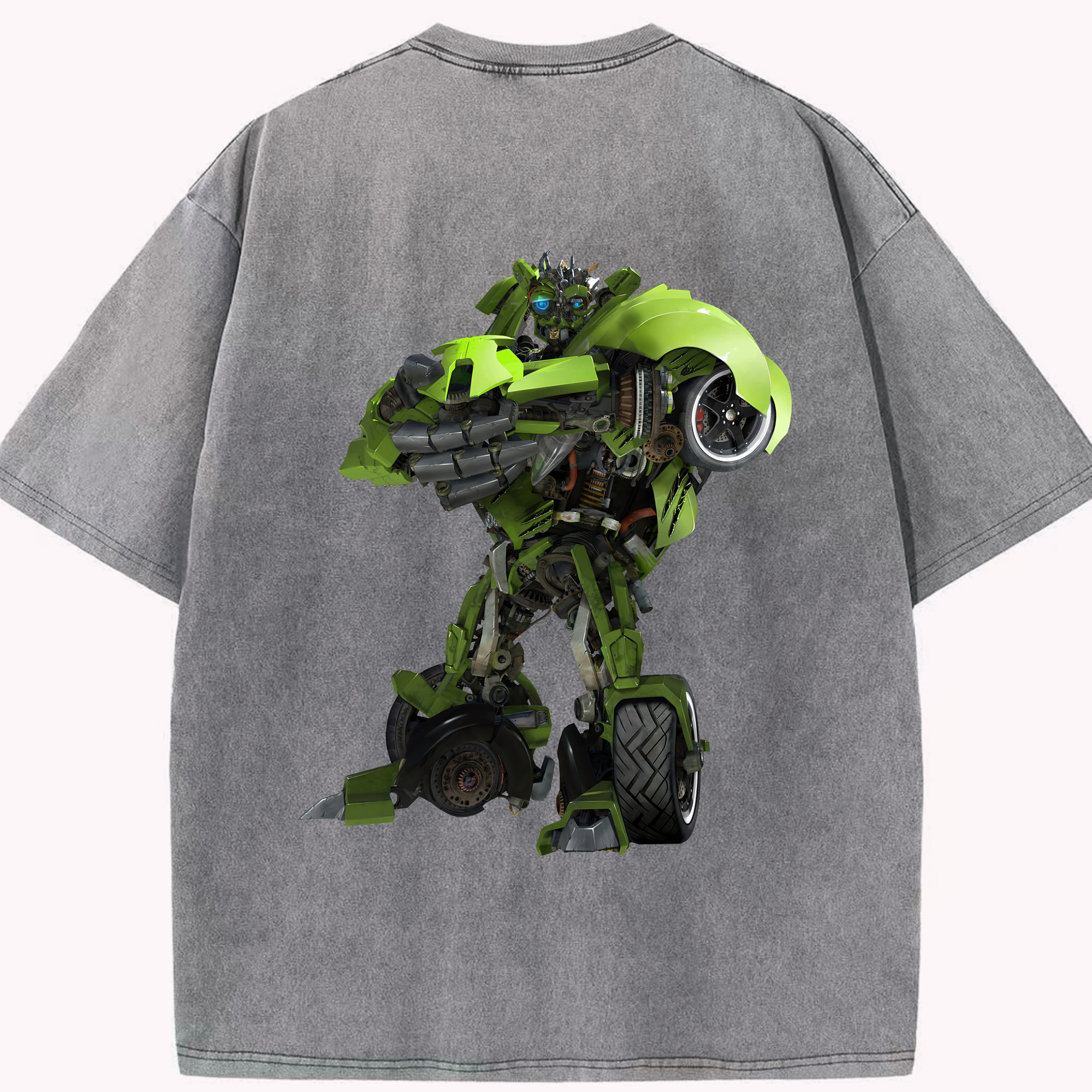 （画像用） Transformers トランスフォーマー 綿100% ヴィンテージ風 半袖Tシャツ（背面プリント）