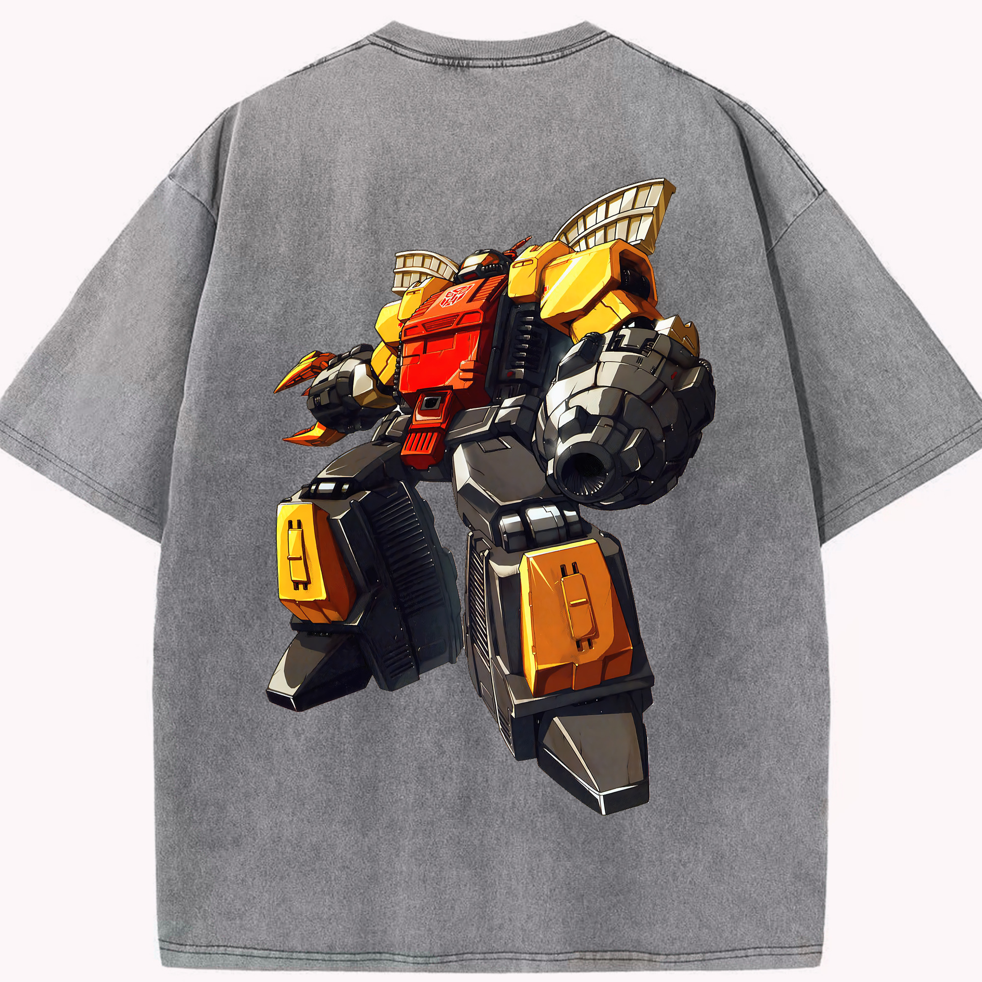 （画像用） Transformers トランスフォーマー 綿100% ヴィンテージ風 半袖Tシャツ（背面プリント）