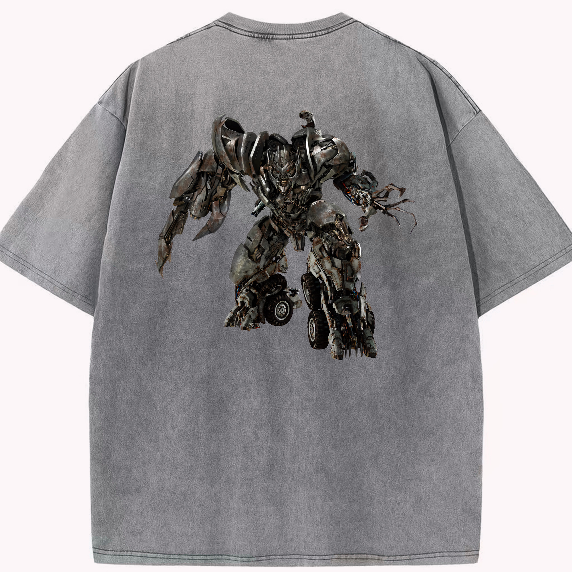 （画像用） Transformers トランスフォーマー 綿100% ヴィンテージ風 半袖Tシャツ（背面プリント）