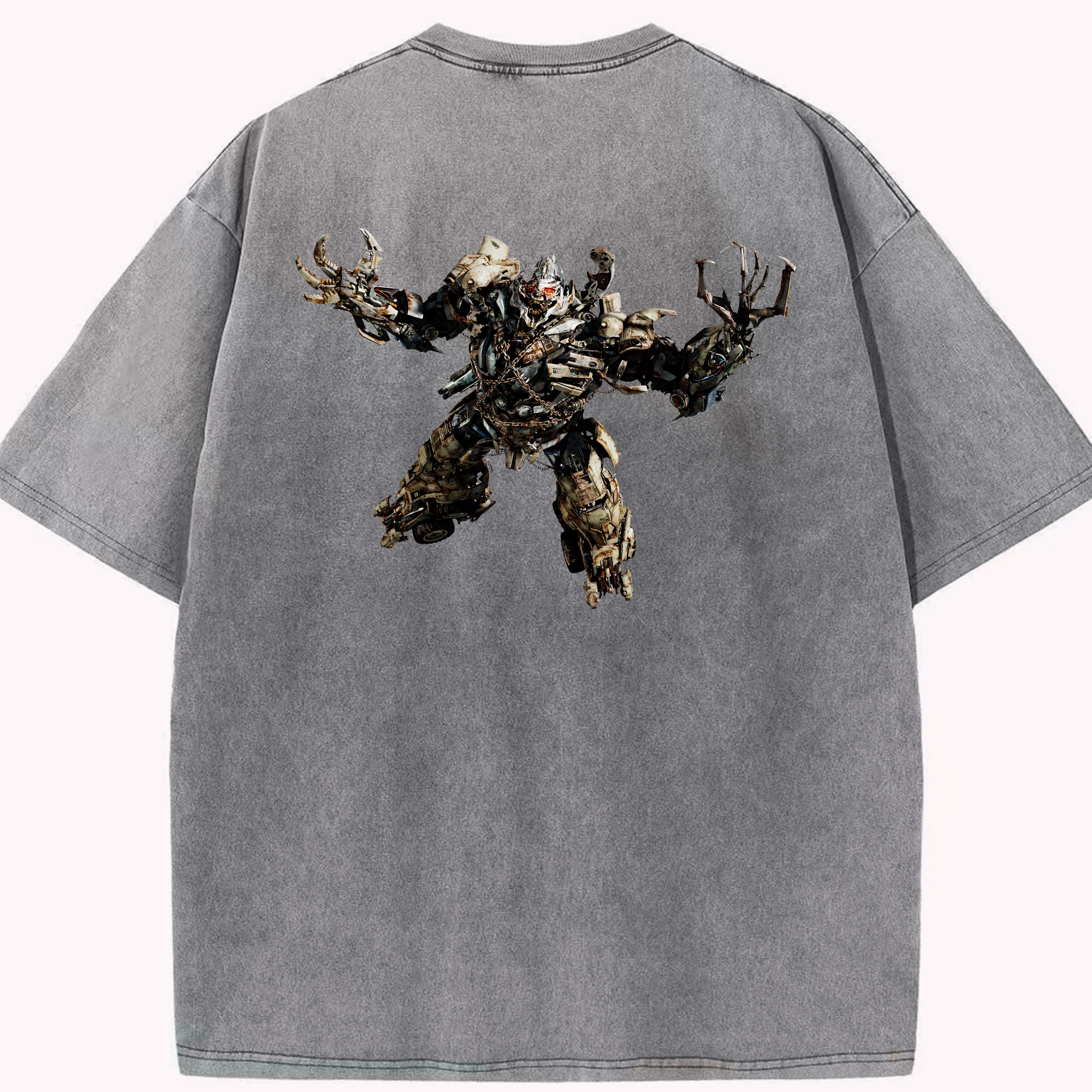 （画像用） Transformers トランスフォーマー 綿100% ヴィンテージ風 半袖Tシャツ（背面プリント）