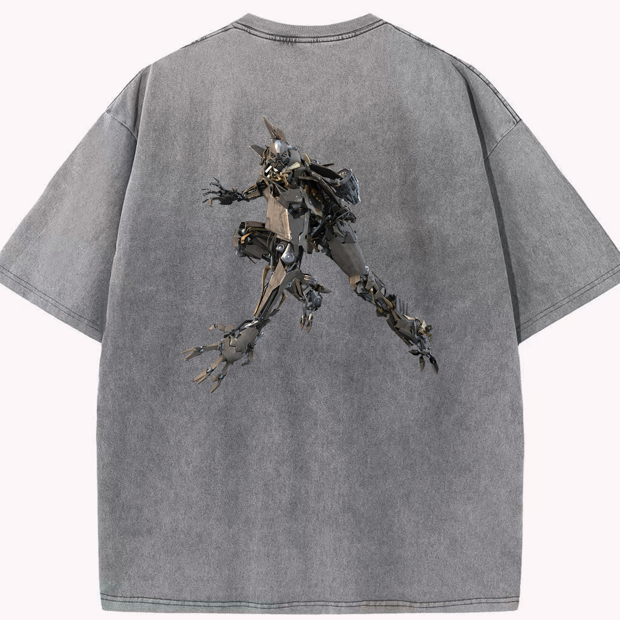 （画像用） Transformers トランスフォーマー 綿100% ヴィンテージ風 半袖Tシャツ（背面プリント）