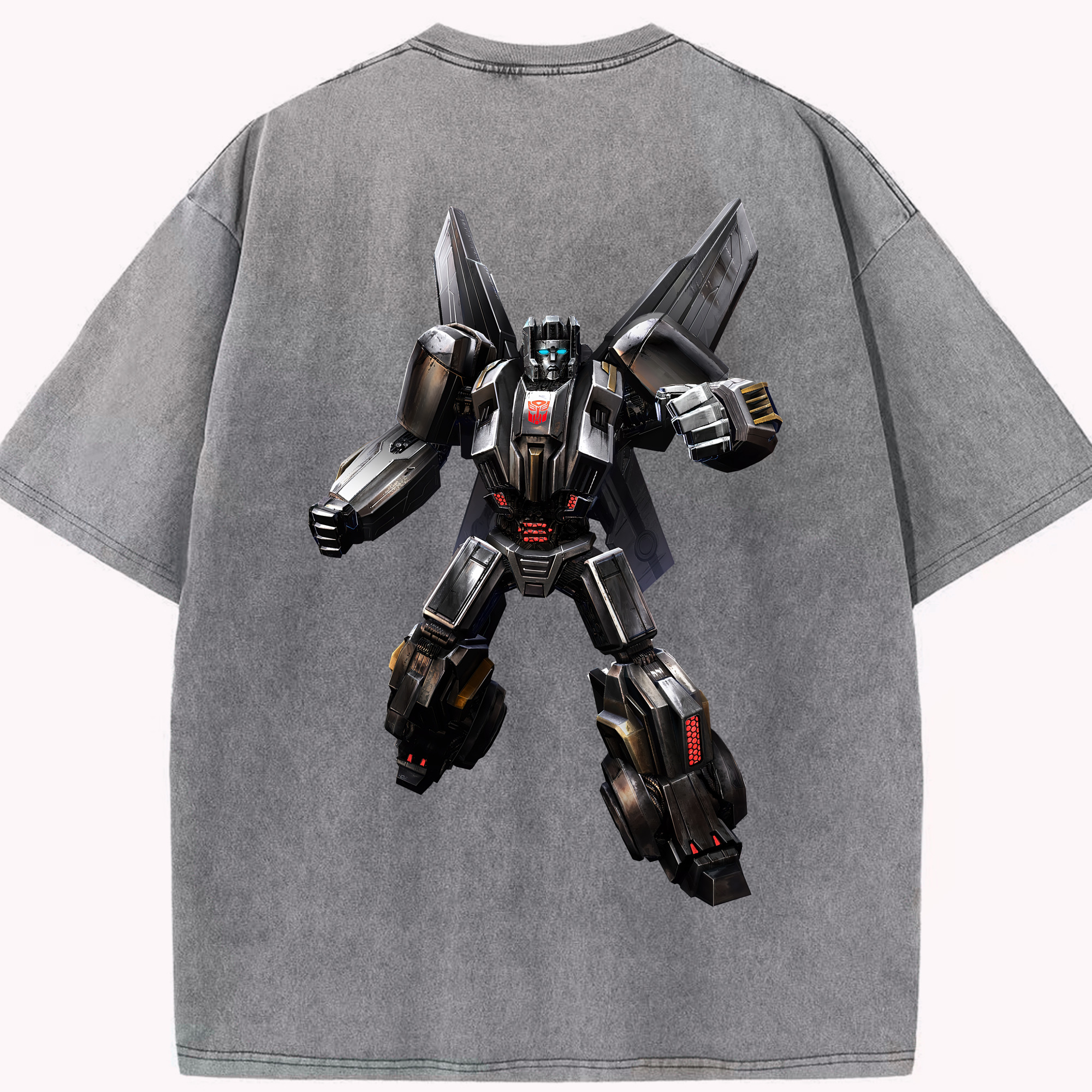（画像用） Transformers トランスフォーマー 綿100% ヴィンテージ風 半袖Tシャツ（背面プリント）