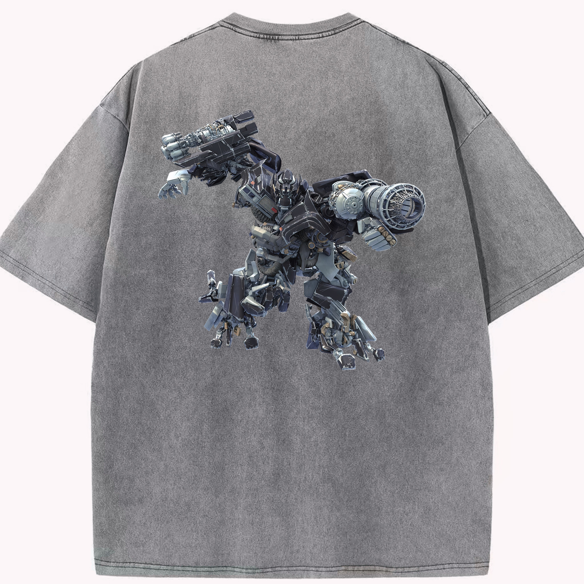 （画像用） Transformers トランスフォーマー 綿100% ヴィンテージ風 半袖Tシャツ（背面プリント）