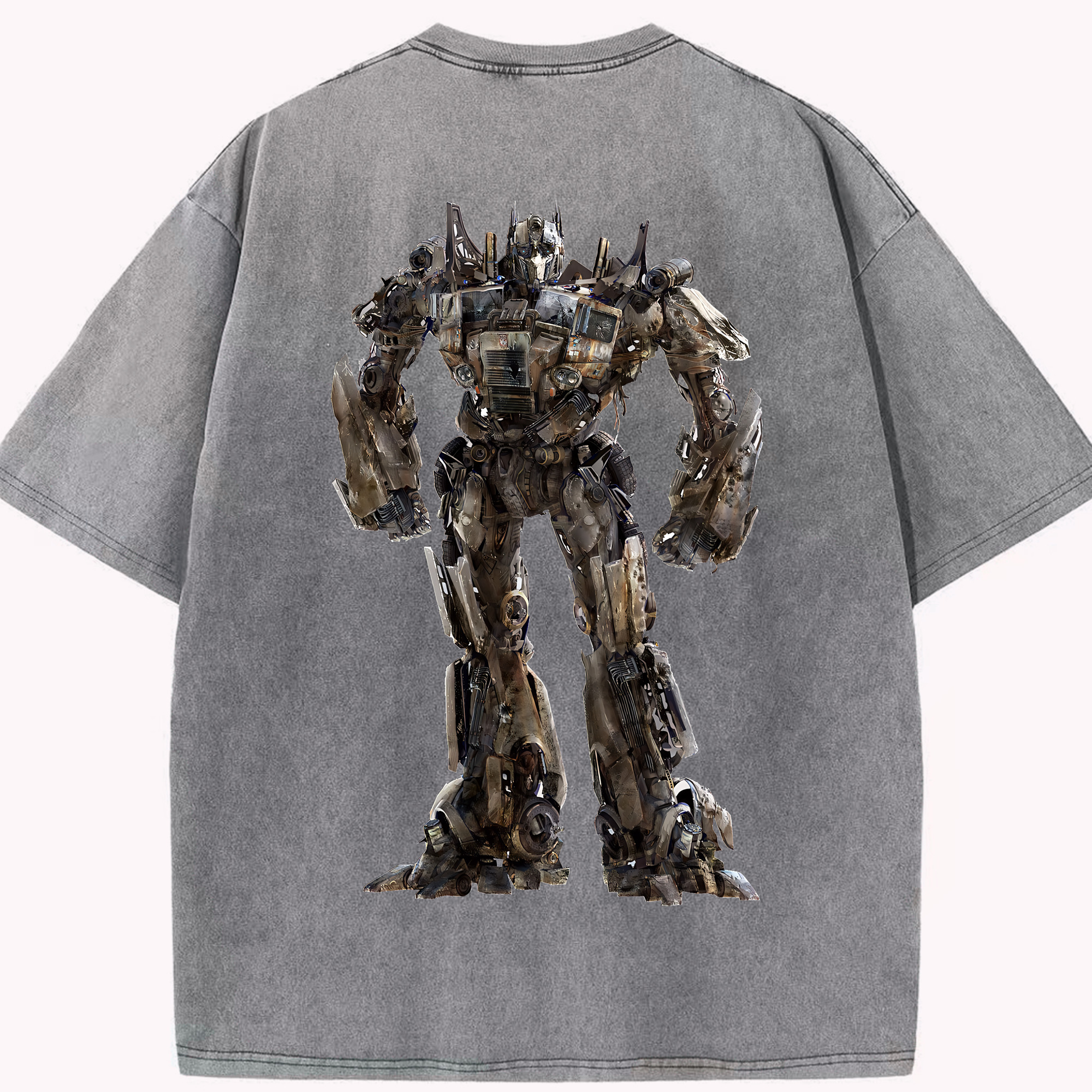（画像用） Transformers トランスフォーマー 綿100% ヴィンテージ風 半袖Tシャツ（背面プリント）