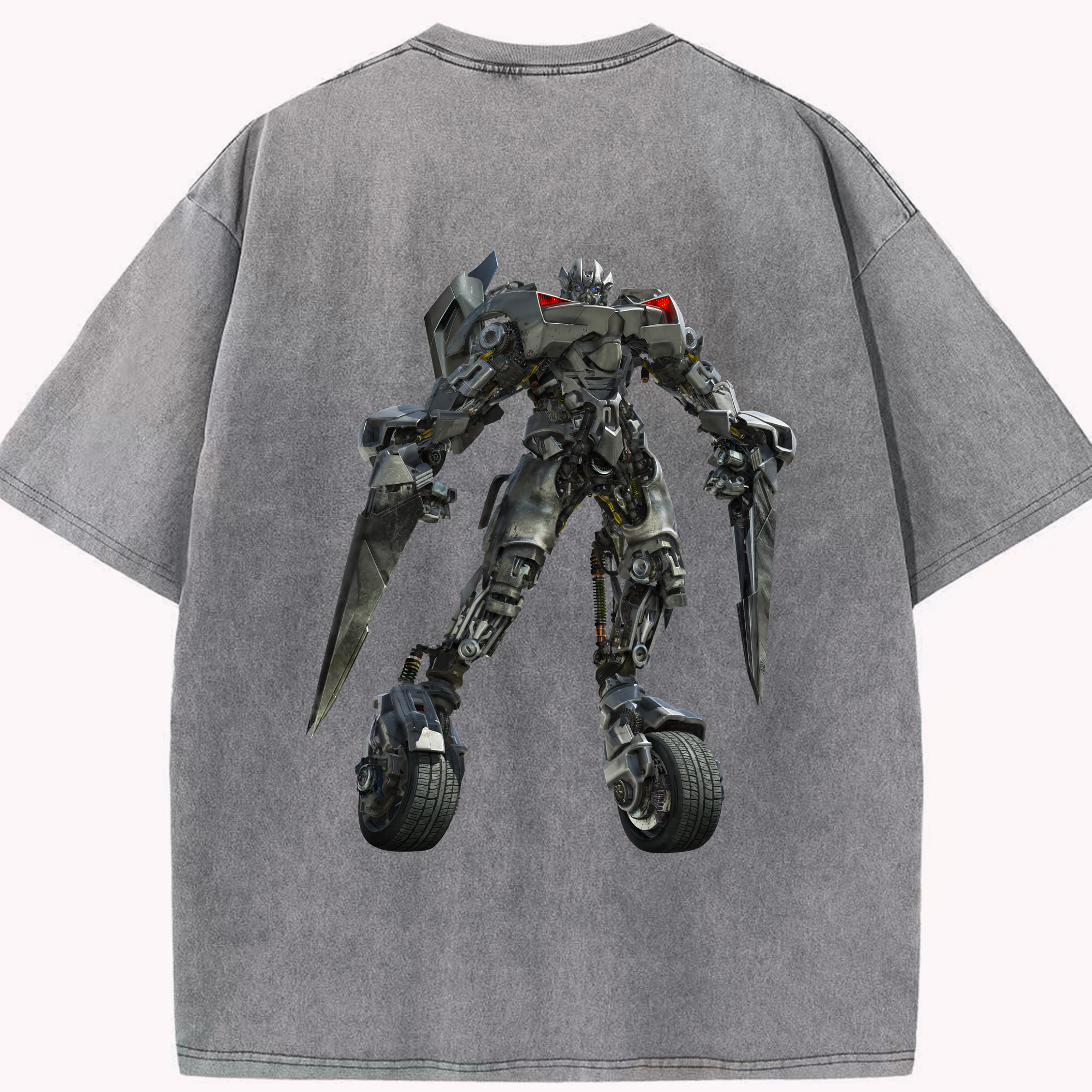 （画像用） Transformers トランスフォーマー 綿100% ヴィンテージ風 半袖Tシャツ（背面プリント）