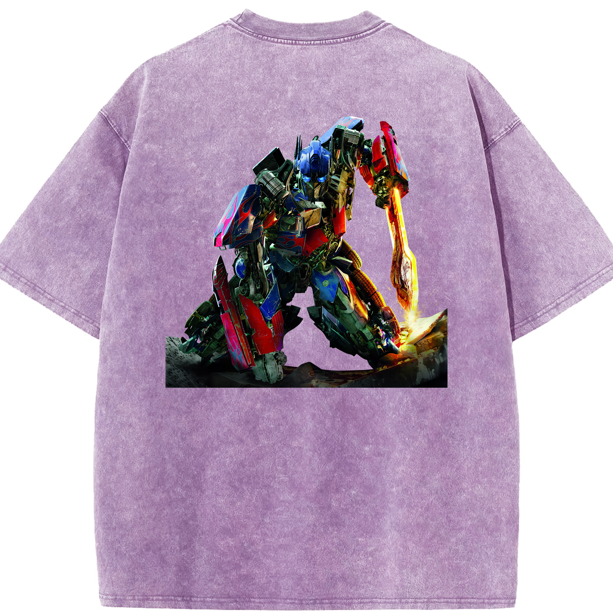 （画像用） Transformers トランスフォーマー 綿100% ヴィンテージ風 半袖Tシャツ（背面プリント）