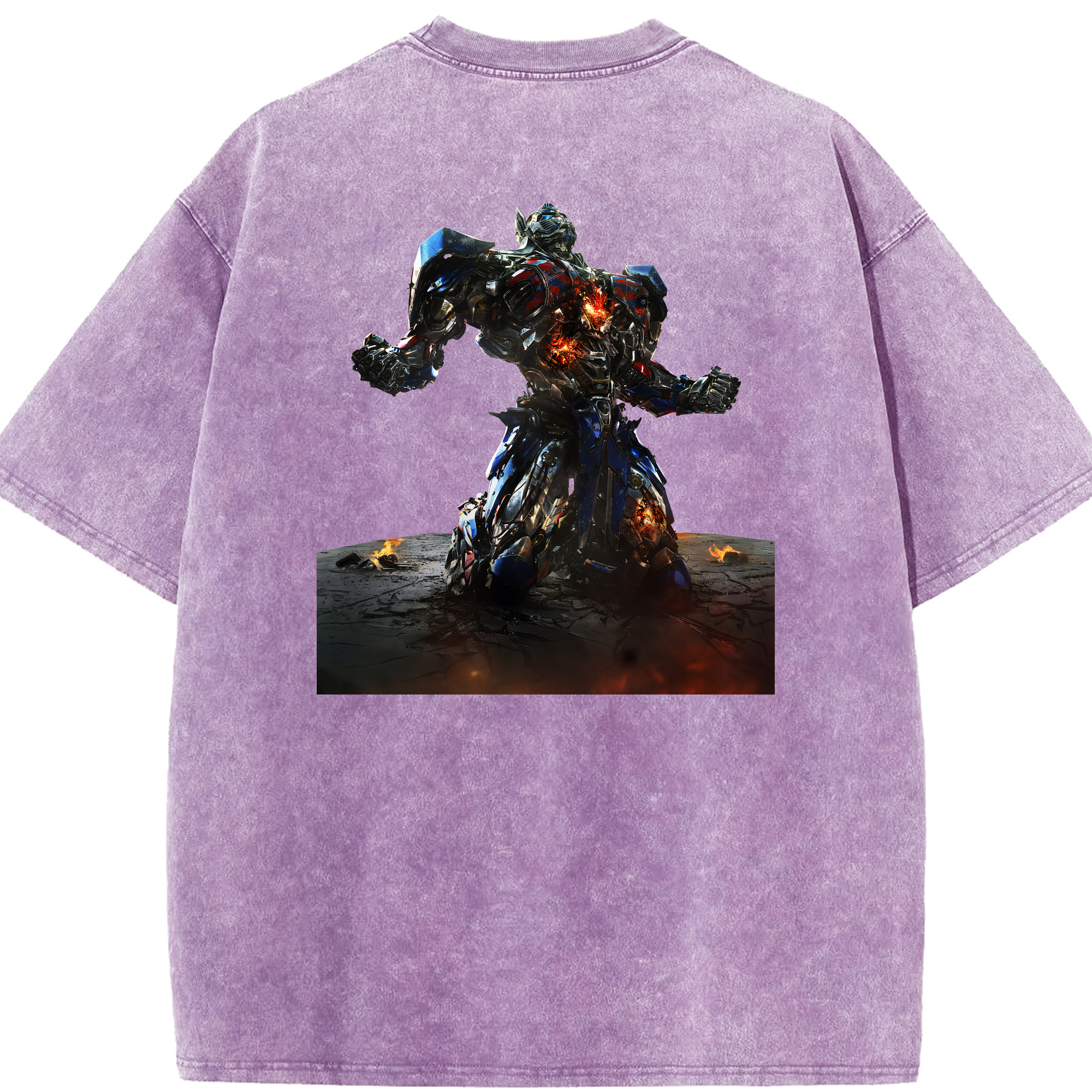 （画像用） Transformers トランスフォーマー 綿100% ヴィンテージ風 半袖Tシャツ（背面プリント）