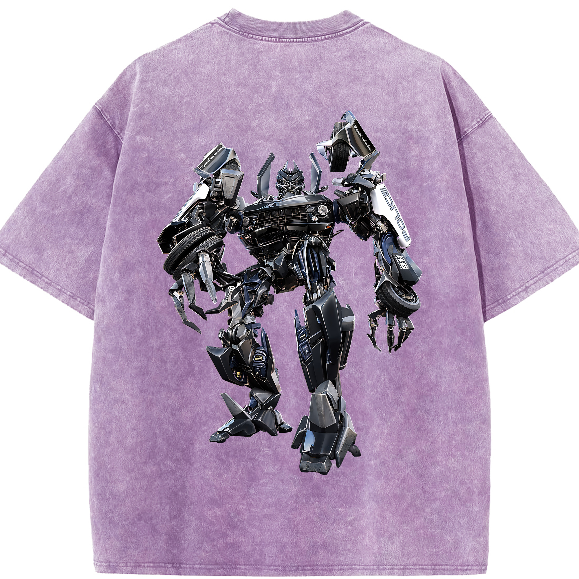（画像用） Transformers トランスフォーマー 綿100% ヴィンテージ風 半袖Tシャツ（背面プリント）
