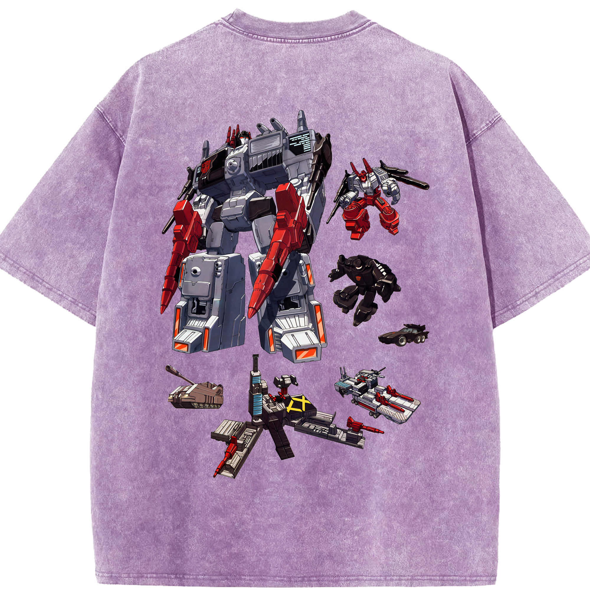（画像用） Transformers トランスフォーマー 綿100% ヴィンテージ風 半袖Tシャツ（背面プリント）