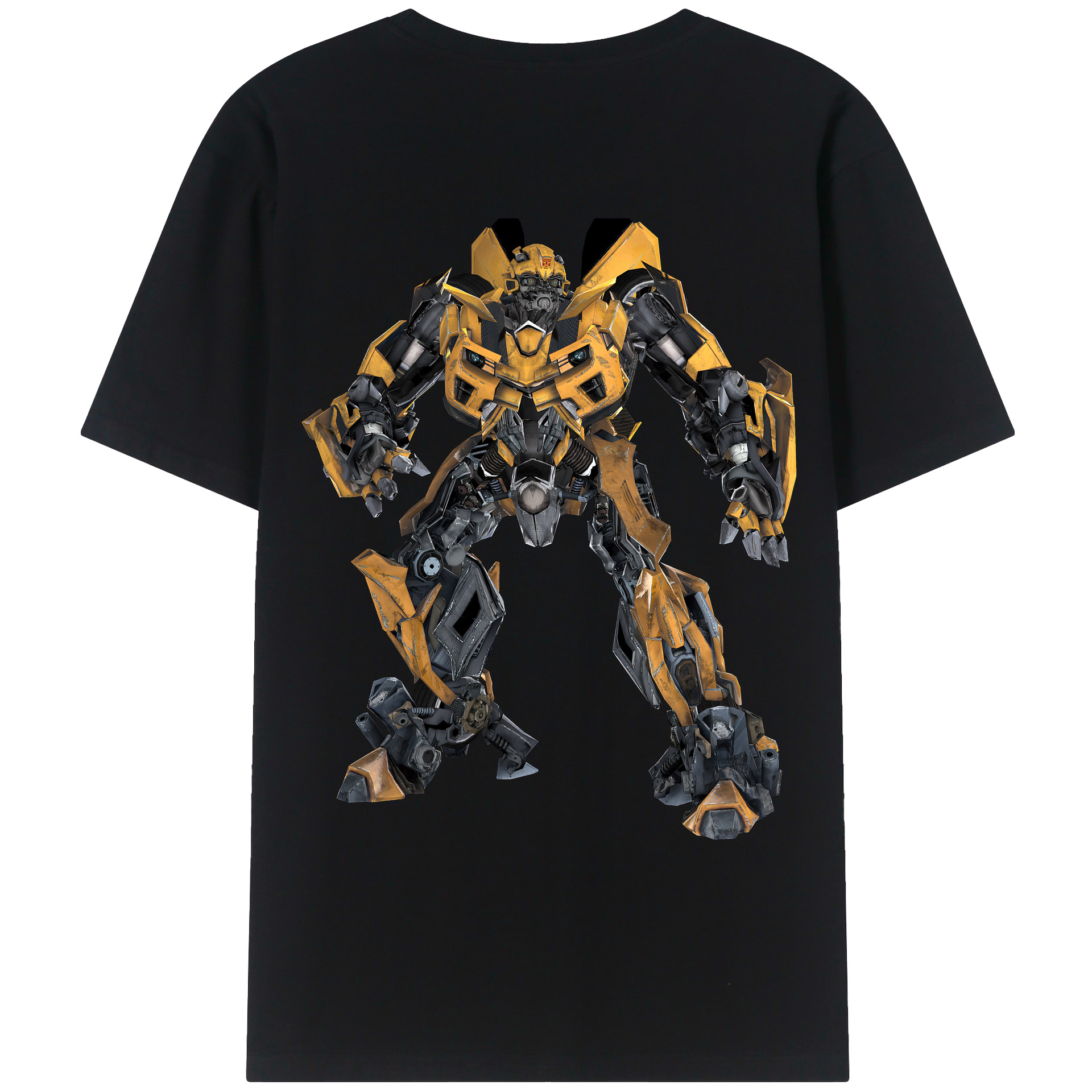 （画像用） Transformers トランスフォーマー 綿100％ メンズ半袖Tシャツ（バックプリント） 通気性