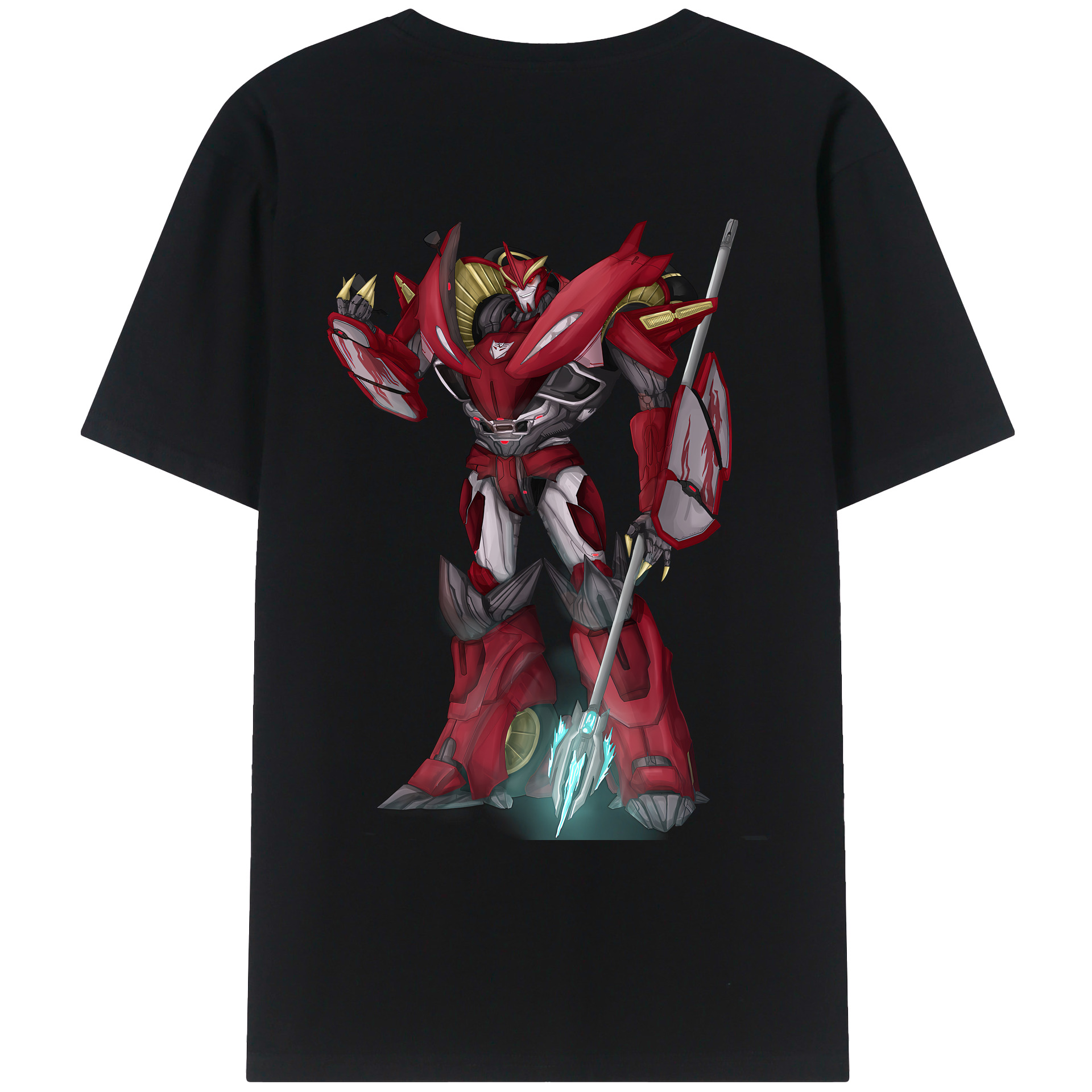 （画像用） Transformers トランスフォーマー 綿100％ メンズ半袖Tシャツ（バックプリント） 通気性