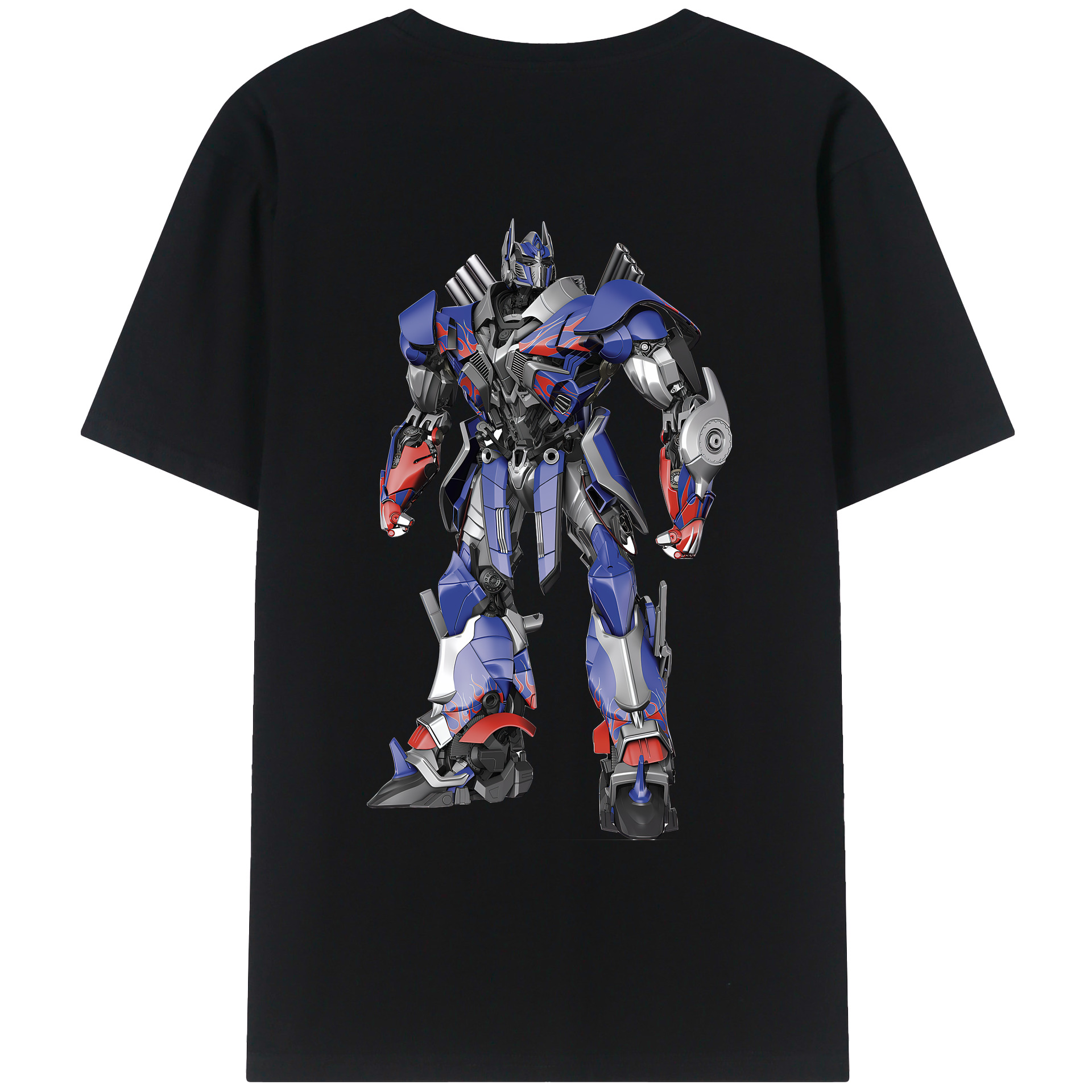 （画像用） Transformers トランスフォーマー 綿100％ メンズ半袖Tシャツ（バックプリント） 通気性