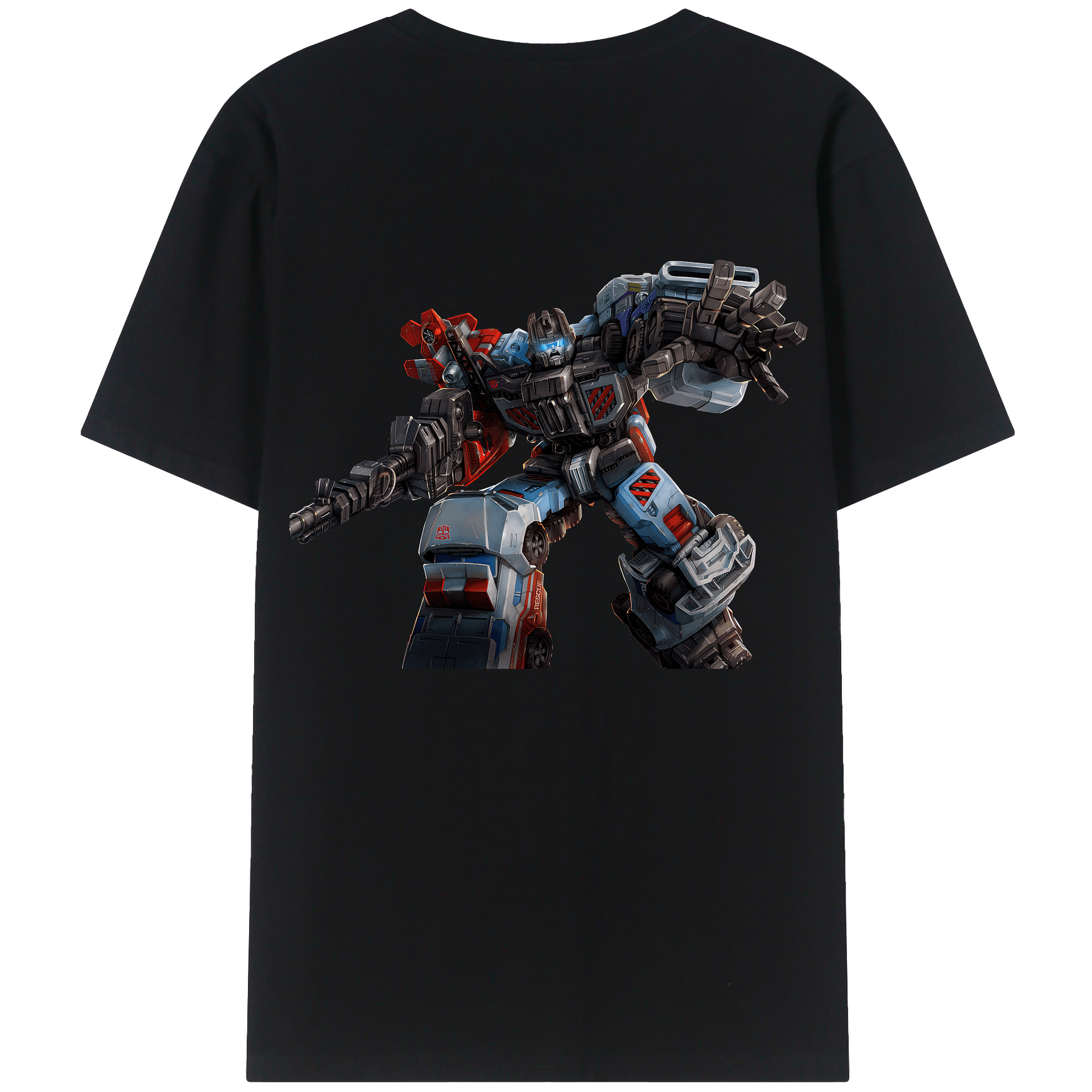 （画像用） Transformers トランスフォーマー 綿100％ メンズ半袖Tシャツ（バックプリント） 通気性