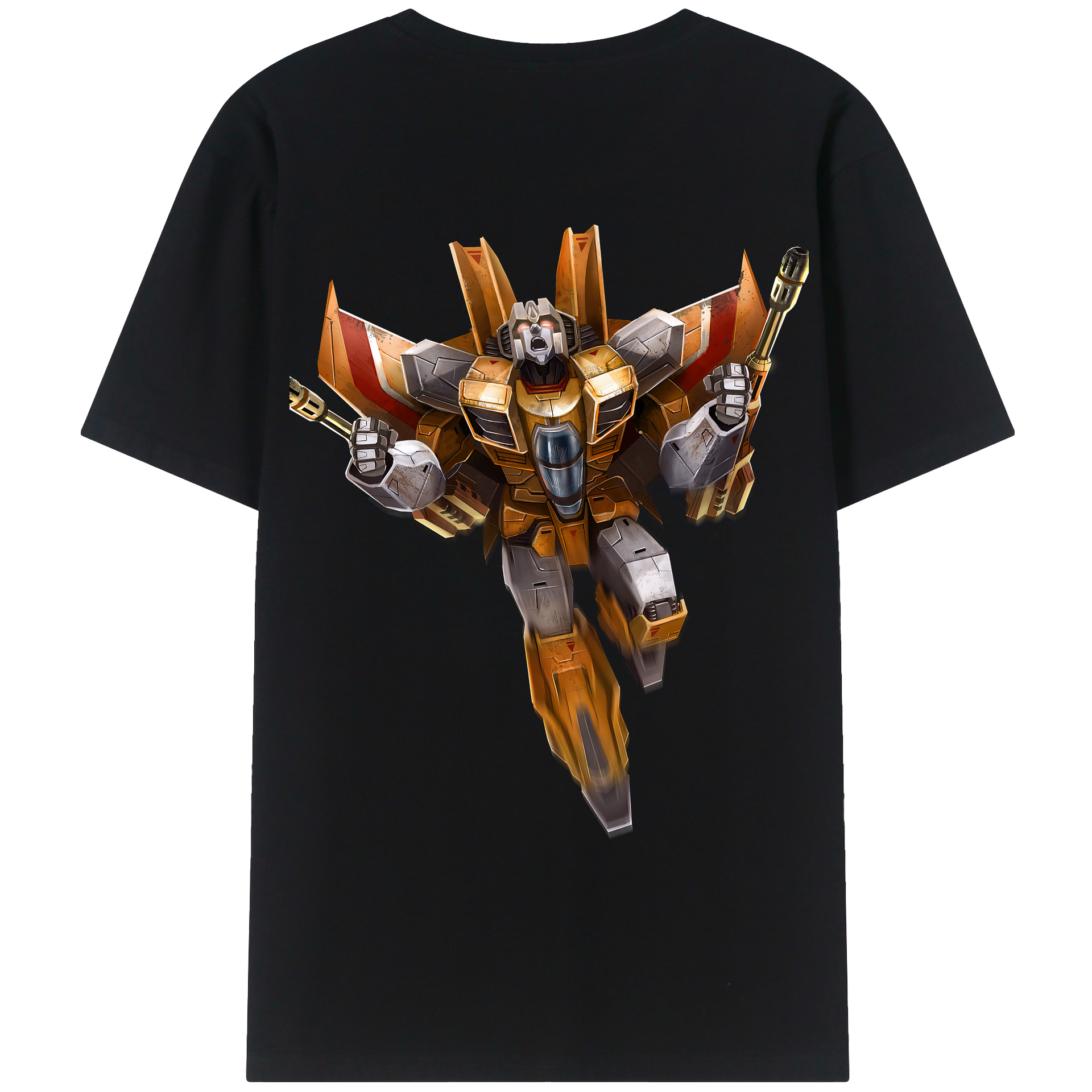 （画像用） Transformers トランスフォーマー 綿100％ メンズ半袖Tシャツ（バックプリント） 通気性