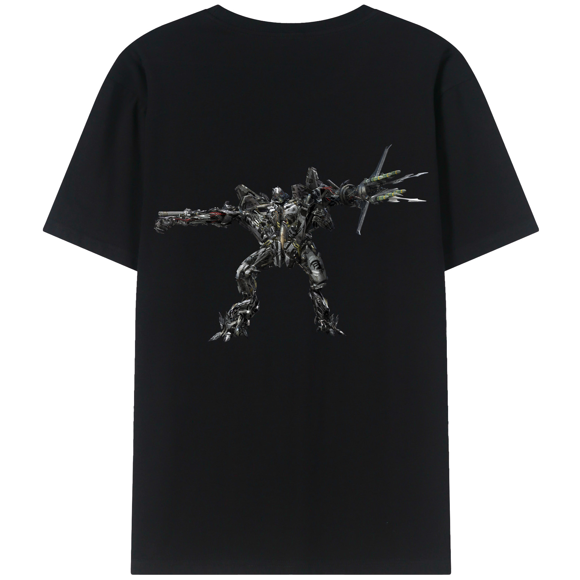 （画像用） Transformers トランスフォーマー 綿100％ メンズ半袖Tシャツ（バックプリント） 通気性