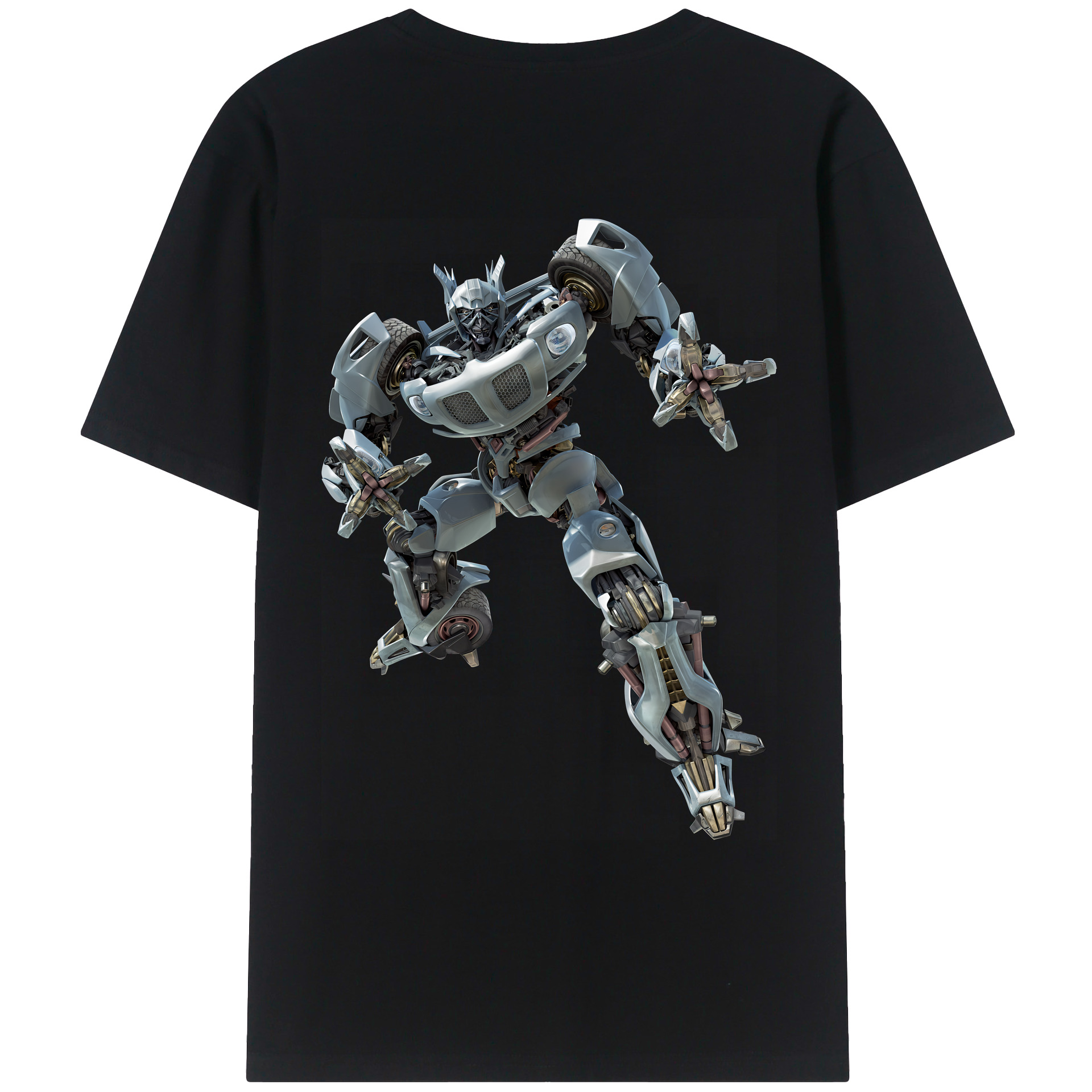 （画像用） Transformers トランスフォーマー 綿100％ メンズ半袖Tシャツ（バックプリント） 通気性