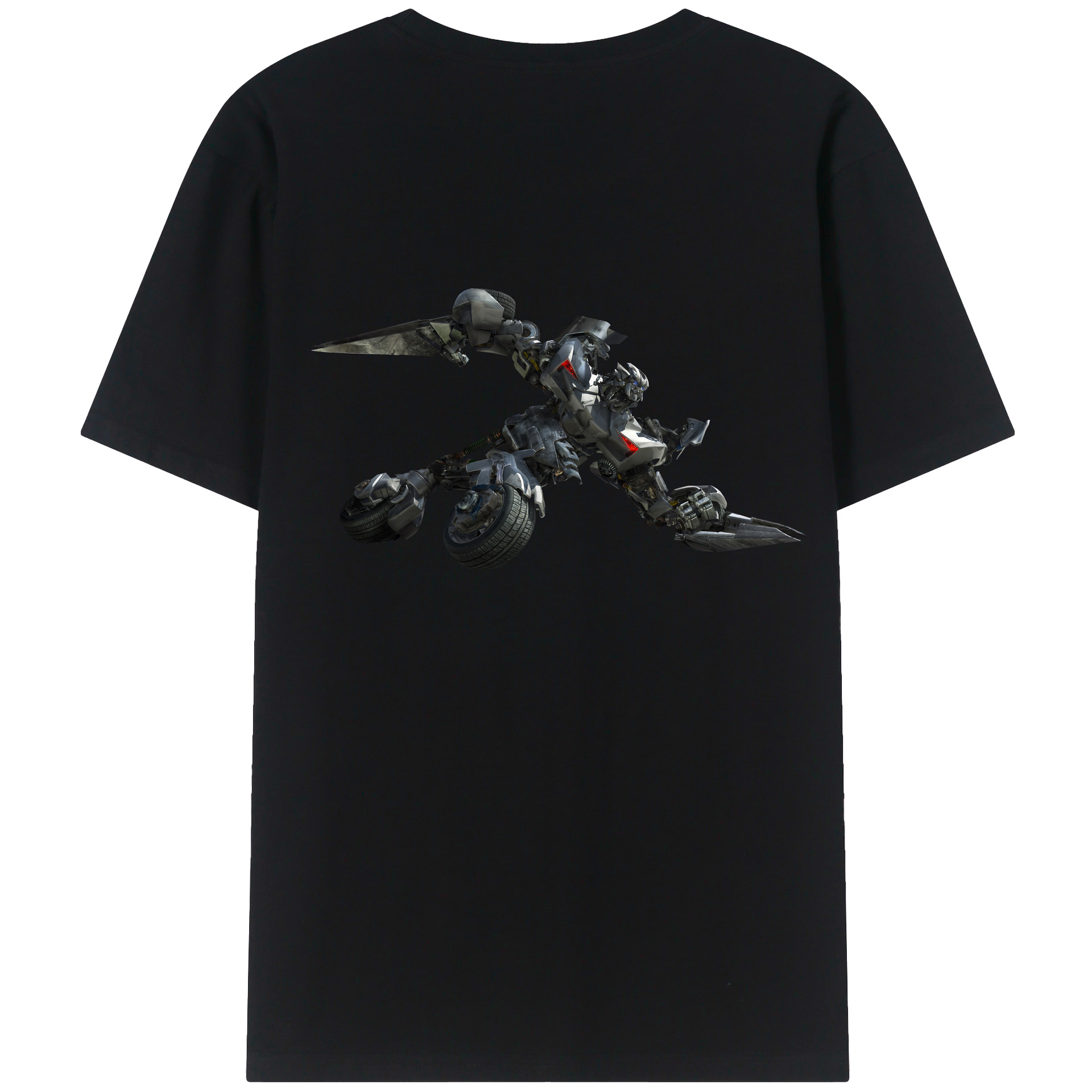 （画像用） Transformers トランスフォーマー 綿100％ メンズ半袖Tシャツ（バックプリント） 通気性
