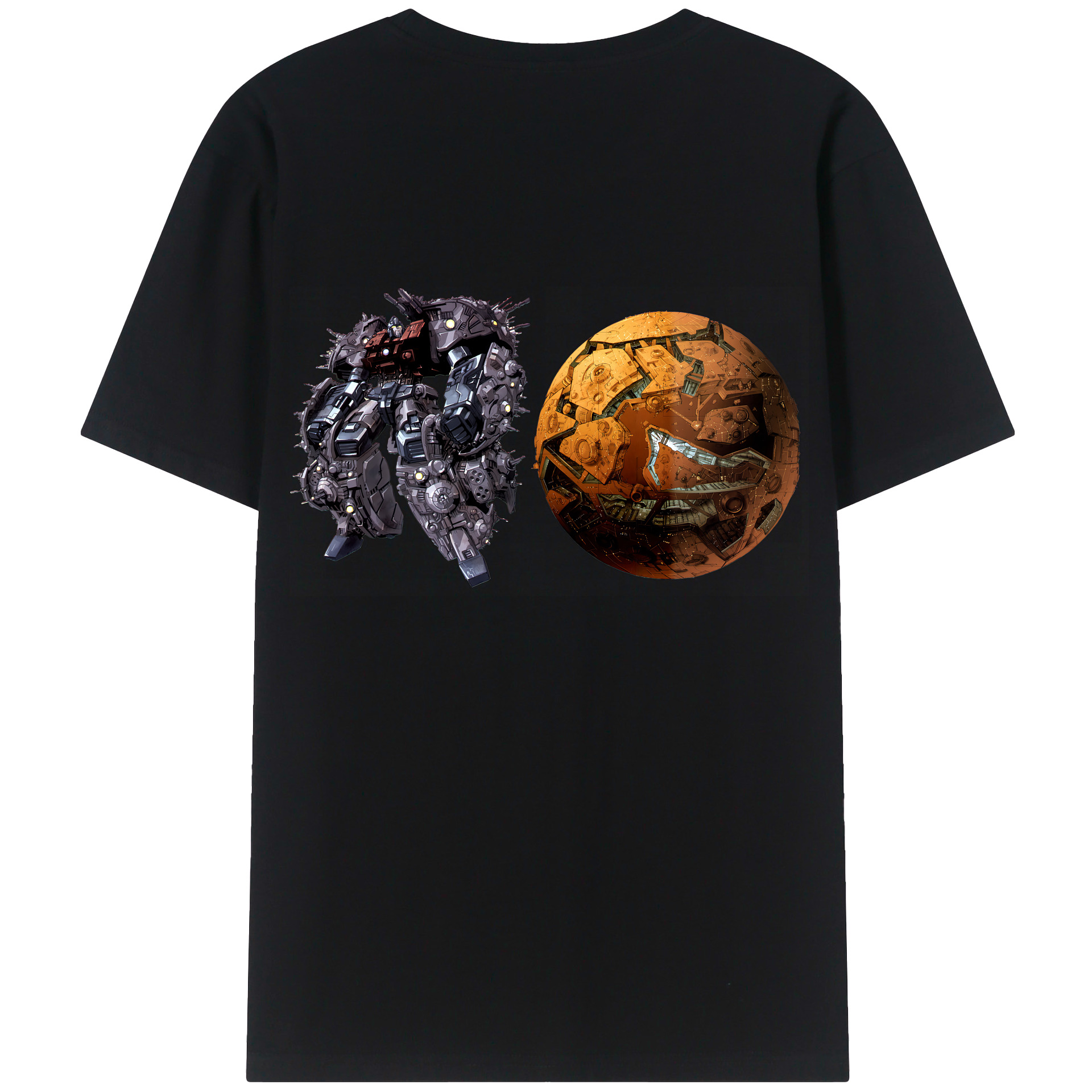 （画像用） Transformers トランスフォーマー 綿100％ メンズ半袖Tシャツ（バックプリント） 通気性