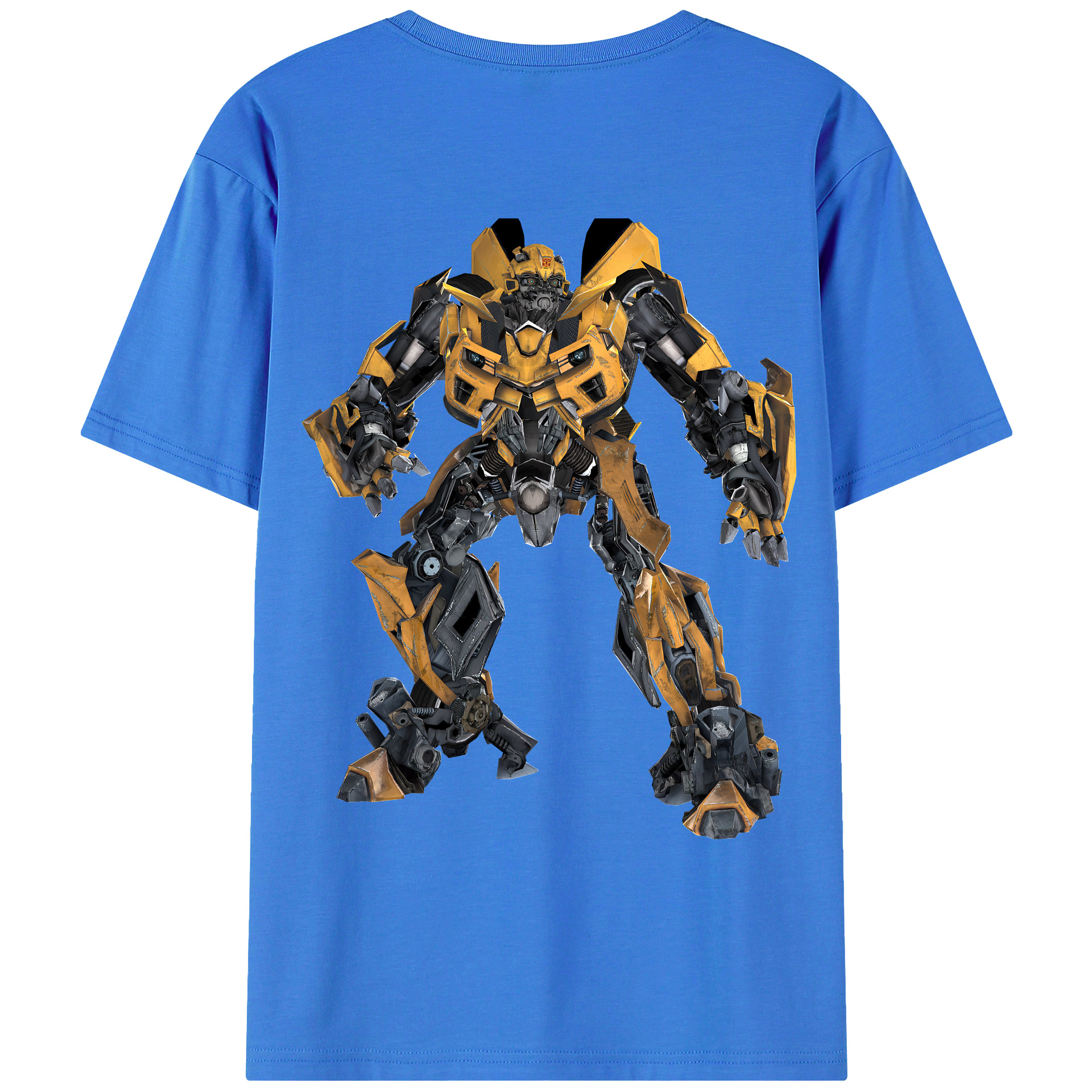 （画像用） Transformers トランスフォーマー 綿100％ メンズ半袖Tシャツ（バックプリント） 通気性
