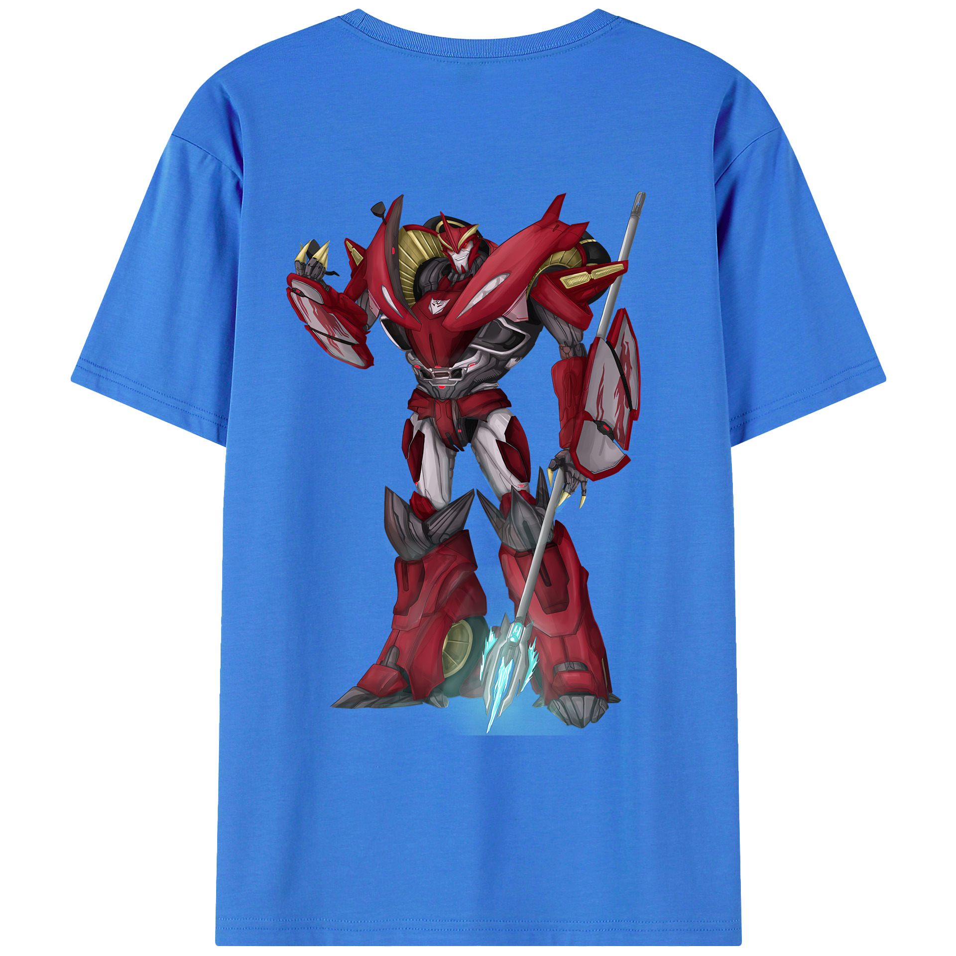（画像用） Transformers トランスフォーマー 綿100％ メンズ半袖Tシャツ（バックプリント） 通気性
