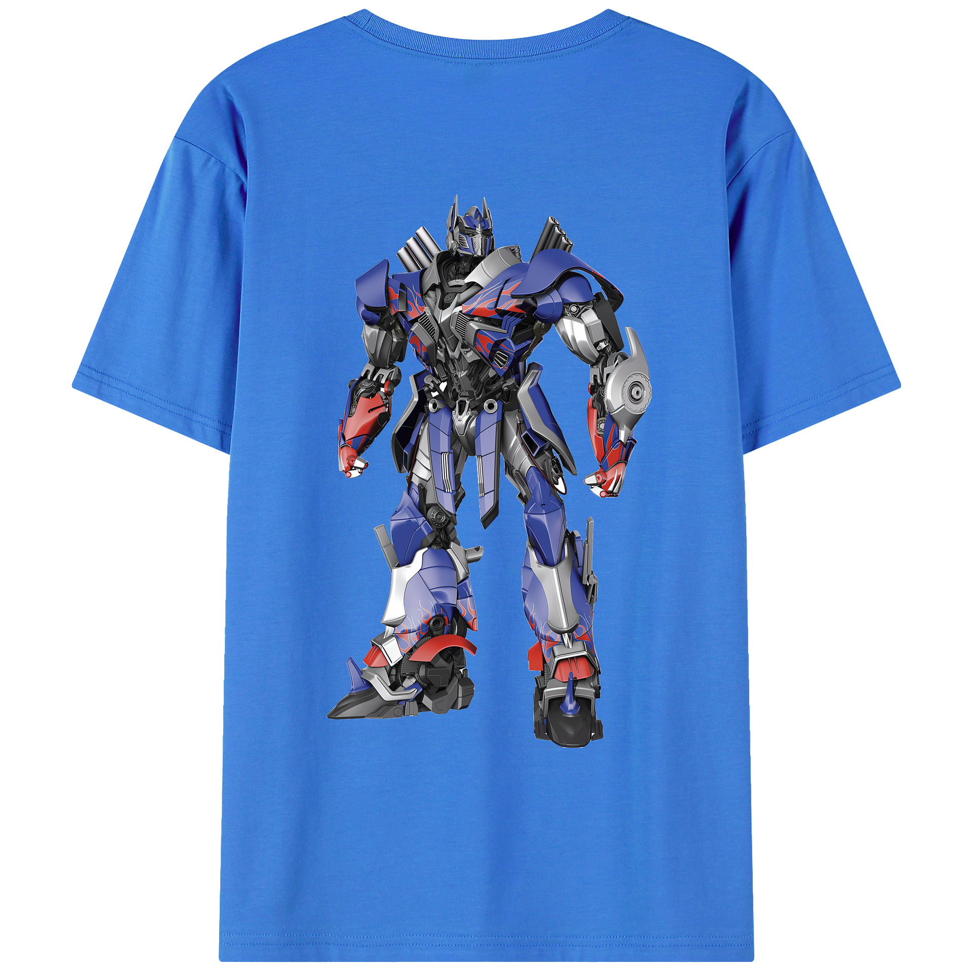 （画像用） Transformers トランスフォーマー 綿100％ メンズ半袖Tシャツ（バックプリント） 通気性