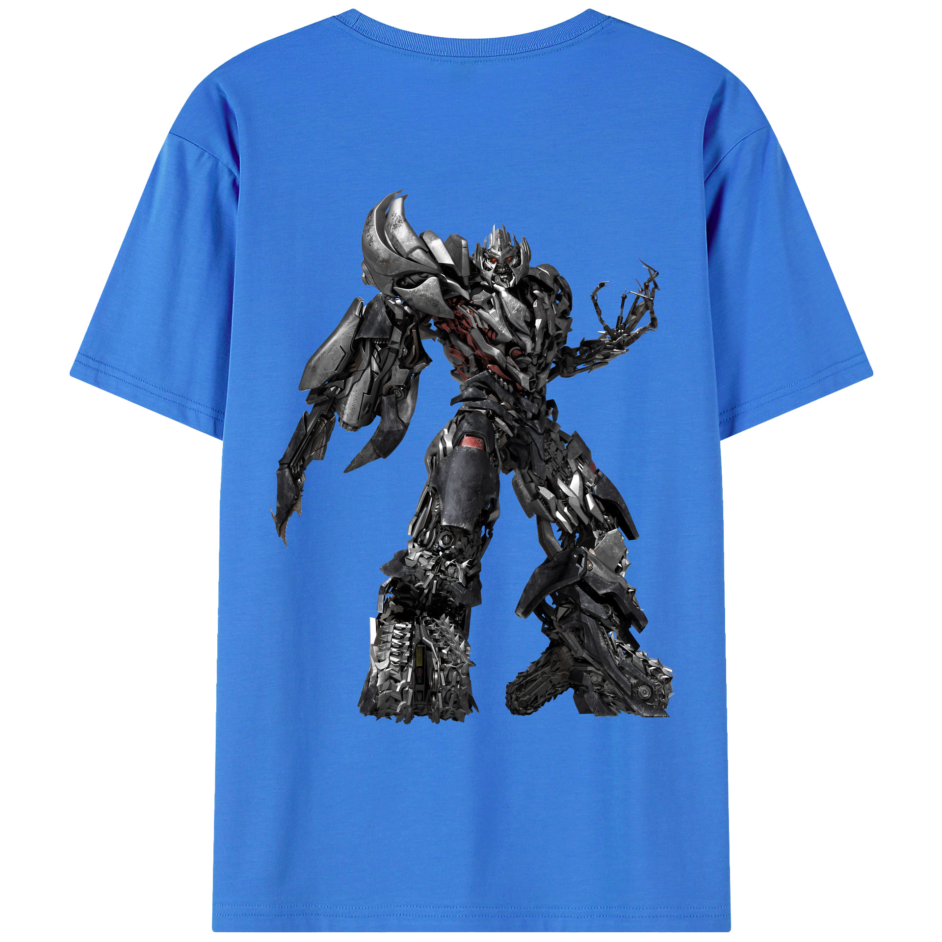 （画像用） Transformers トランスフォーマー 綿100％ メンズ半袖Tシャツ（バックプリント） 通気性