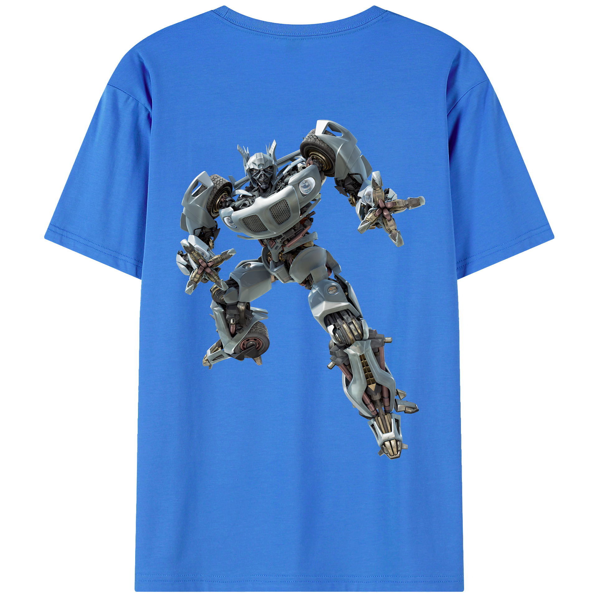 （画像用） Transformers トランスフォーマー 綿100％ メンズ半袖Tシャツ（バックプリント） 通気性