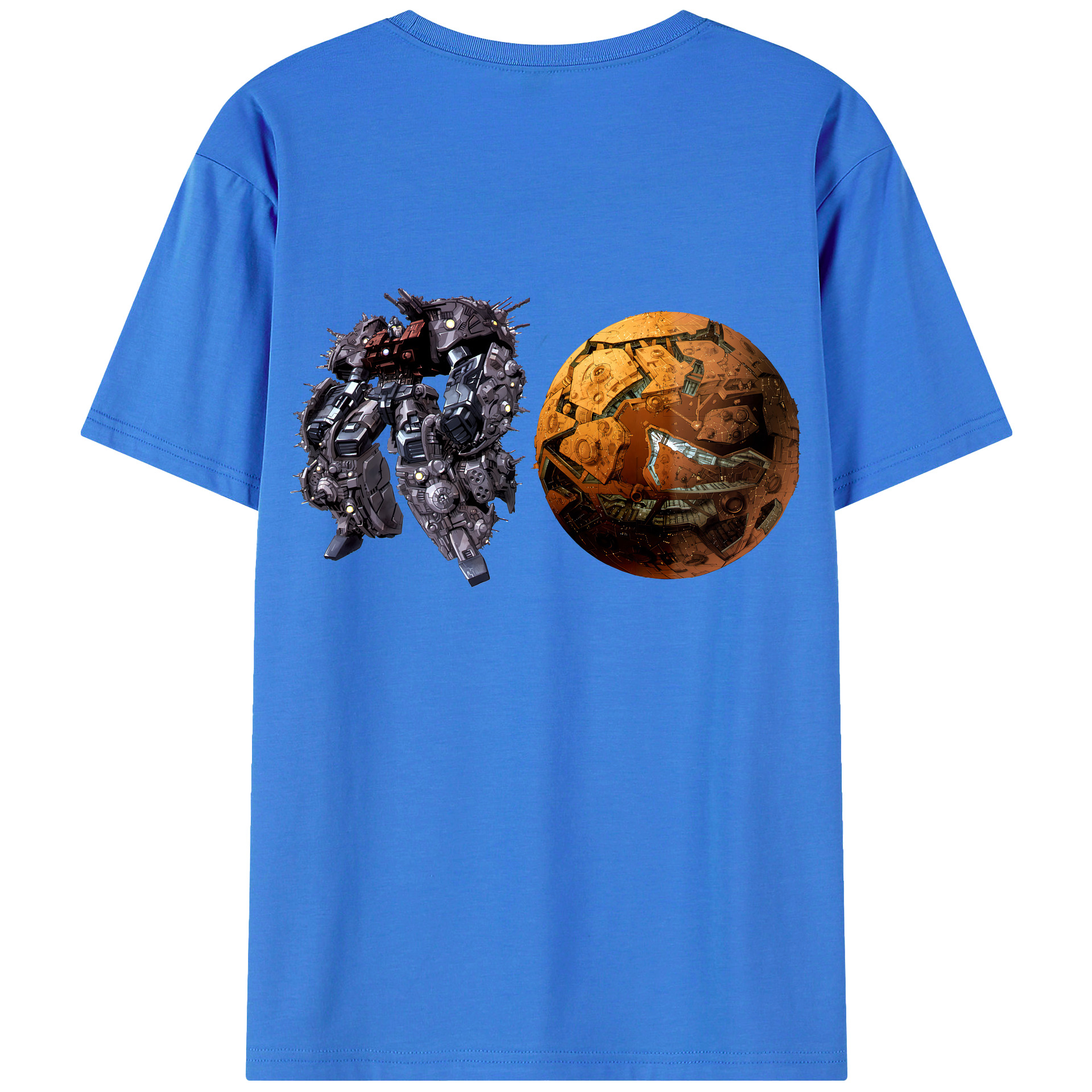 （画像用） Transformers トランスフォーマー 綿100％ メンズ半袖Tシャツ（バックプリント） 通気性