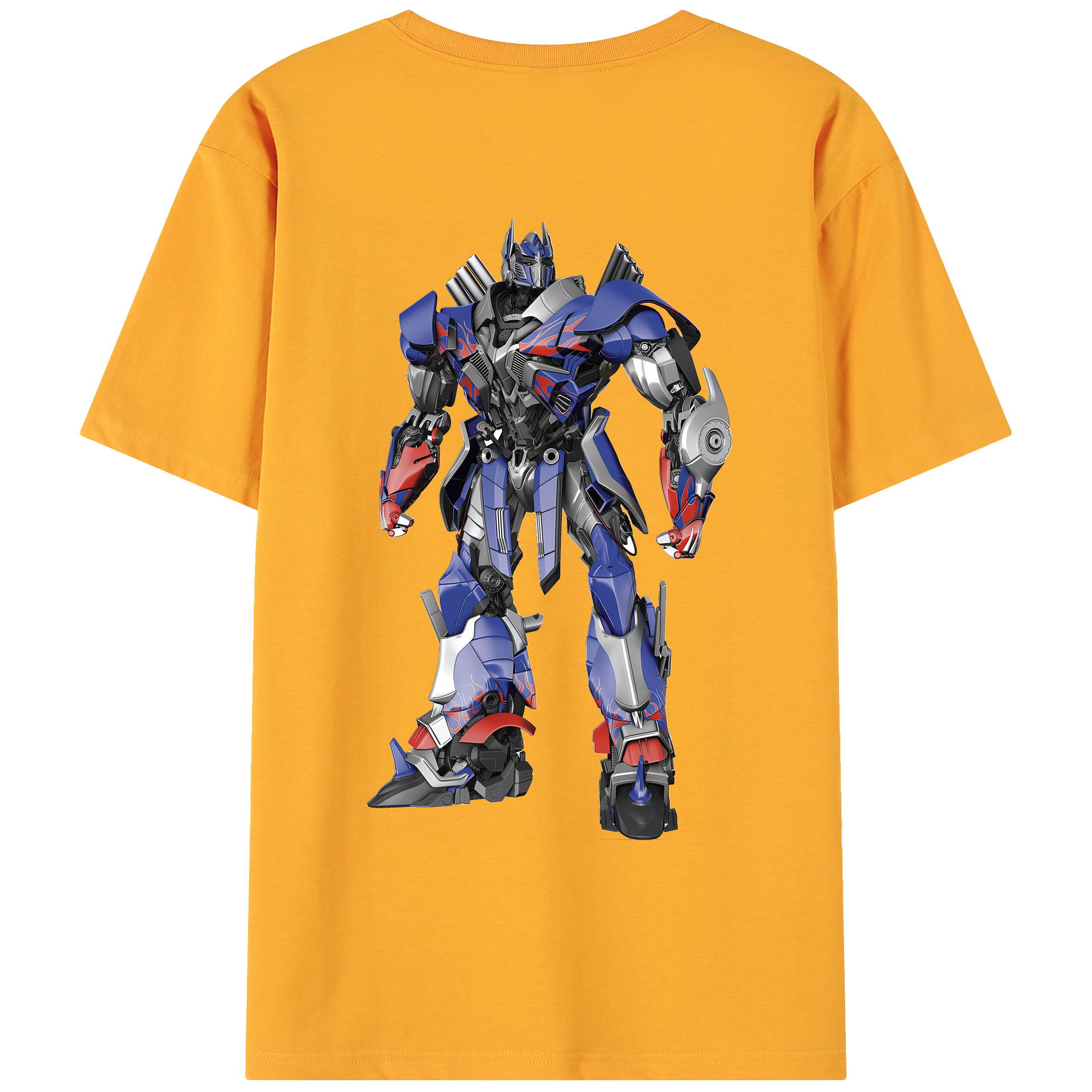 （画像用） Transformers トランスフォーマー 綿100％ メンズ半袖Tシャツ（バックプリント） 通気性