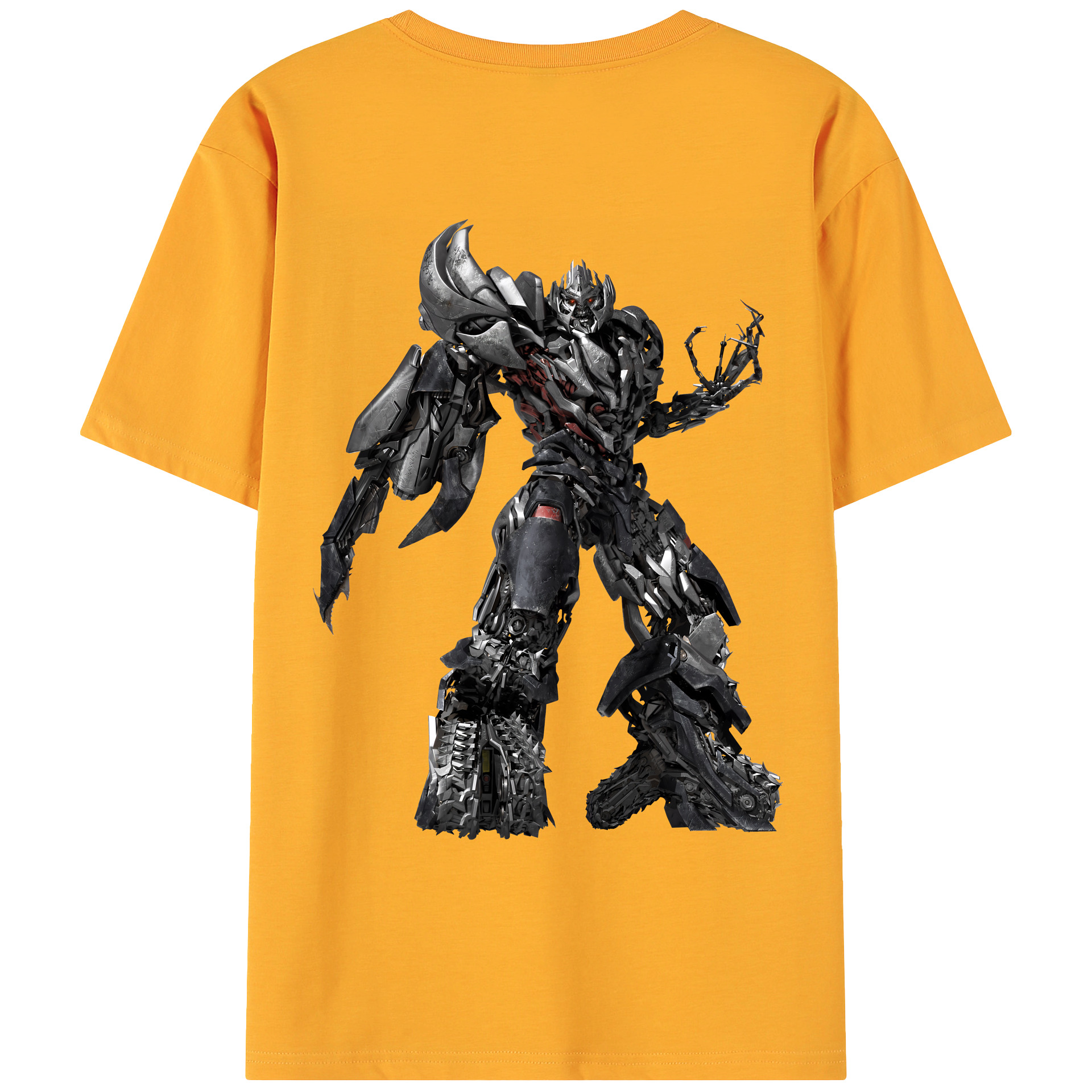 （画像用） Transformers トランスフォーマー 綿100％ メンズ半袖Tシャツ（バックプリント） 通気性