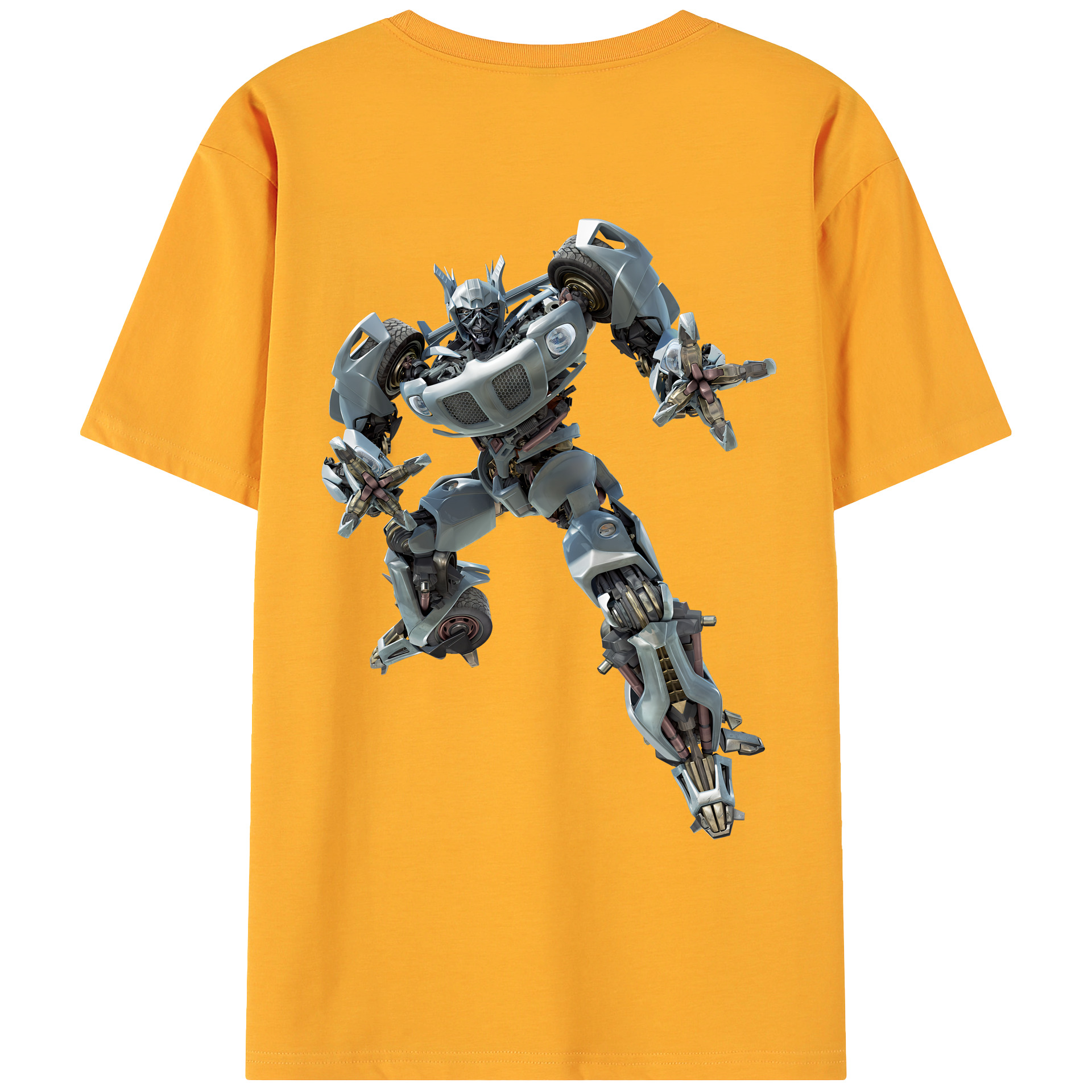 （画像用） Transformers トランスフォーマー 綿100％ メンズ半袖Tシャツ（バックプリント） 通気性