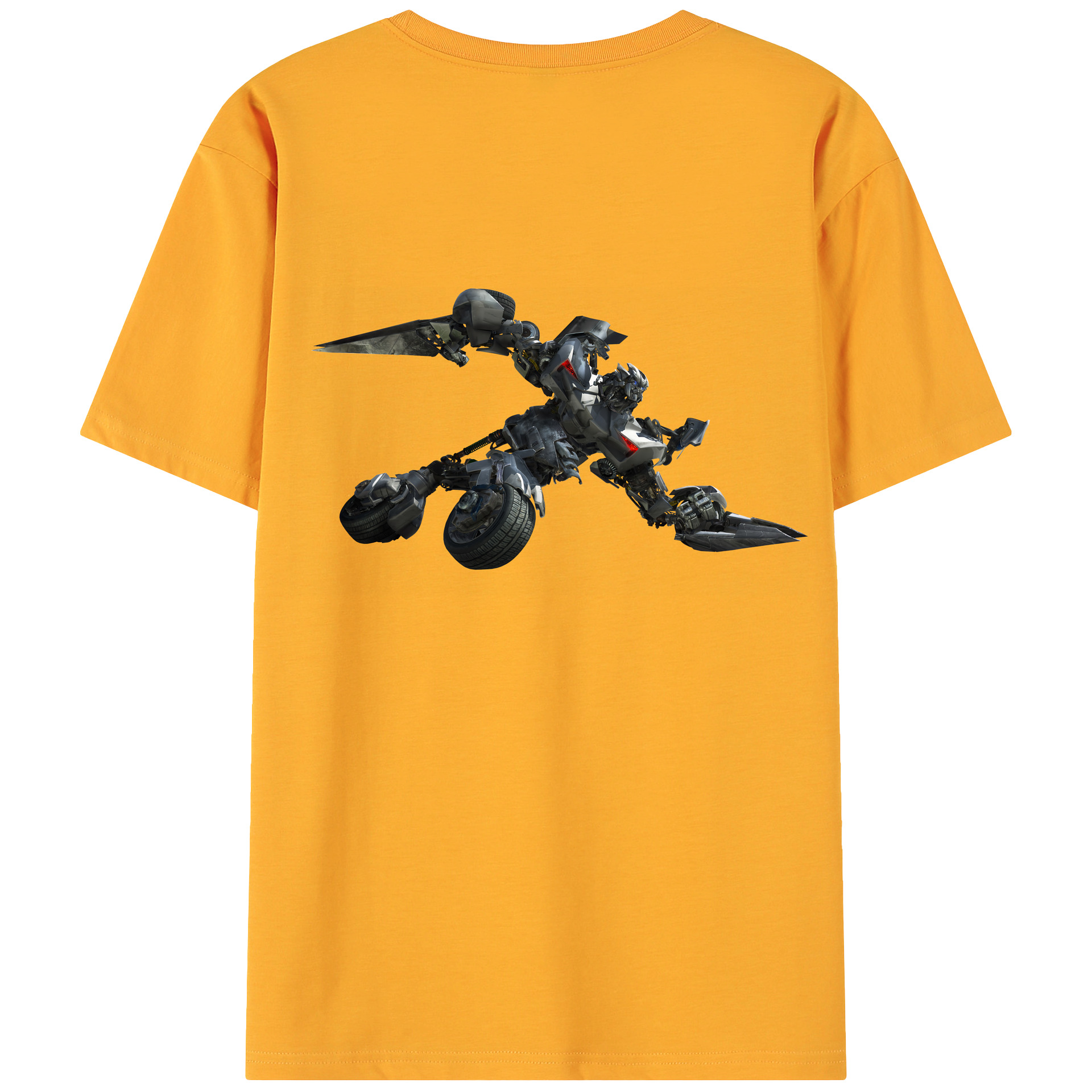 （画像用） Transformers トランスフォーマー 綿100％ メンズ半袖Tシャツ（バックプリント） 通気性