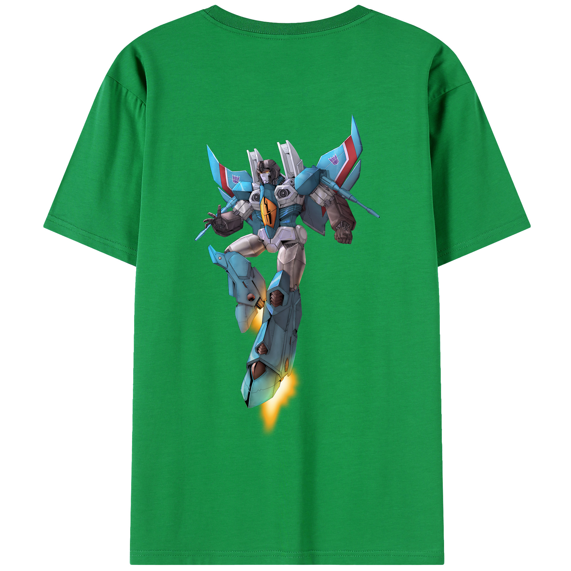 （画像用） Transformers トランスフォーマー 綿100％ メンズ半袖Tシャツ（バックプリント） 通気性