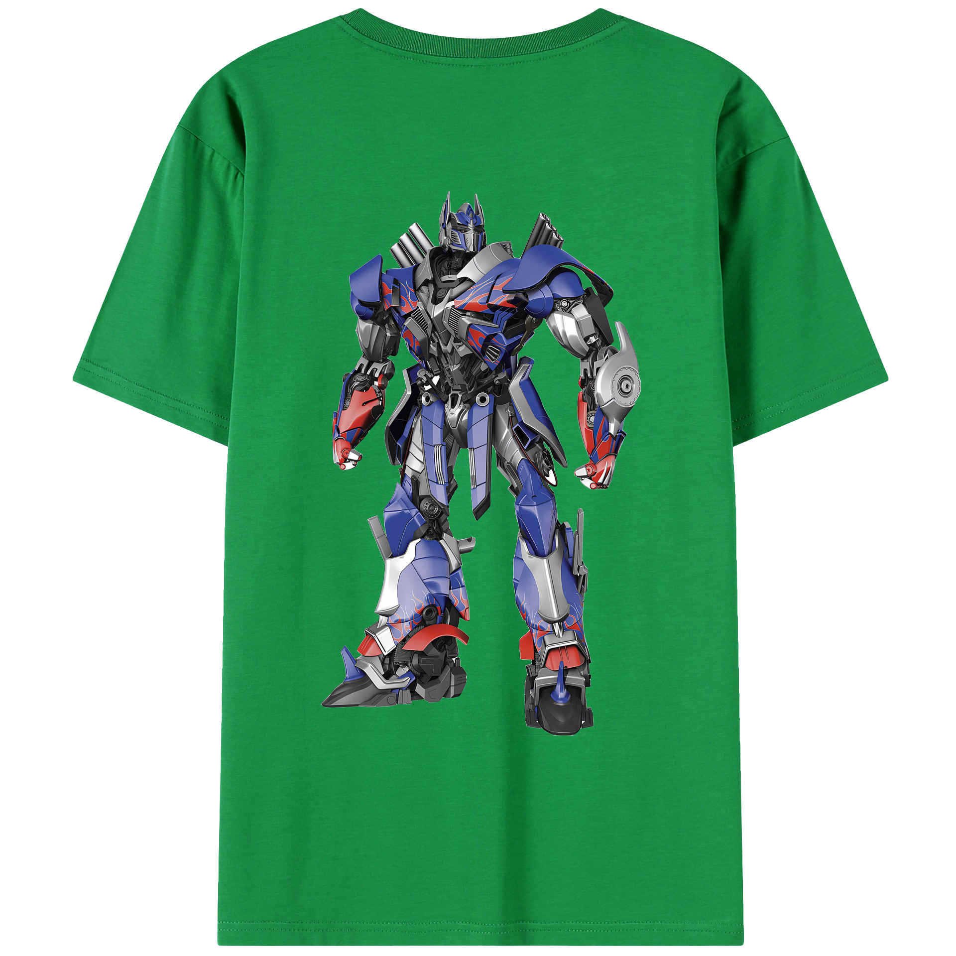 （画像用） Transformers トランスフォーマー 綿100％ メンズ半袖Tシャツ（バックプリント） 通気性