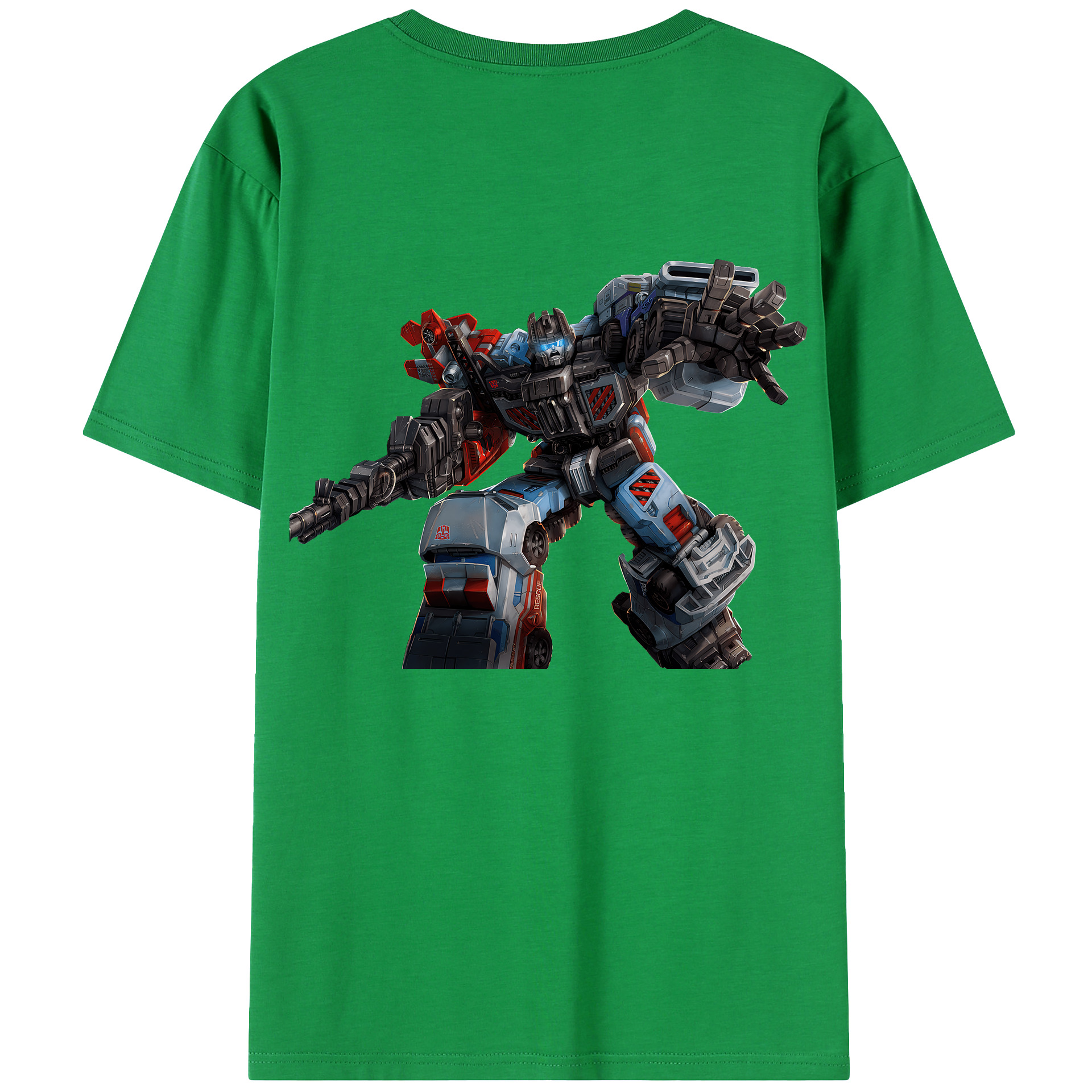 （画像用） Transformers トランスフォーマー 綿100％ メンズ半袖Tシャツ（バックプリント） 通気性