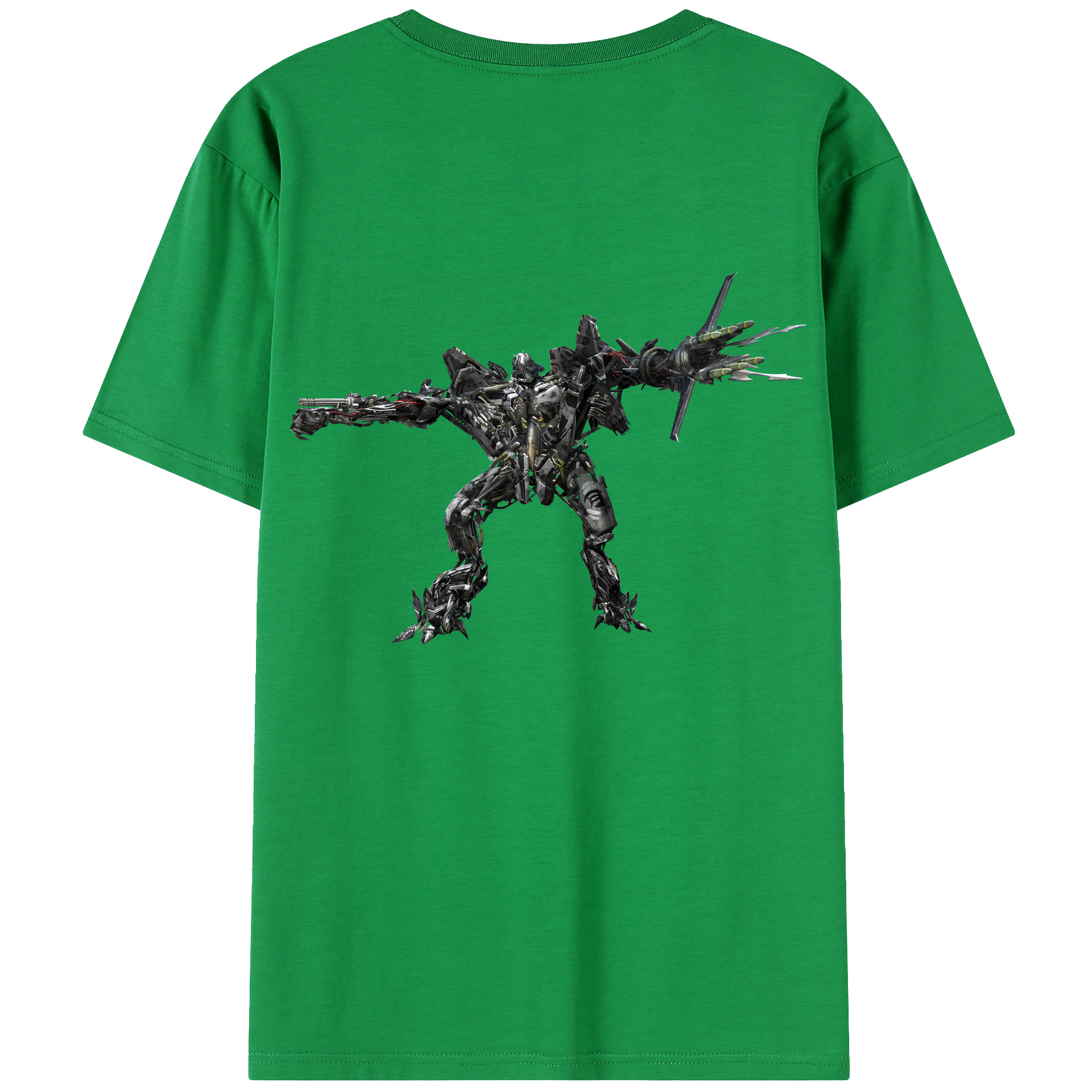 （画像用） Transformers トランスフォーマー 綿100％ メンズ半袖Tシャツ（バックプリント） 通気性