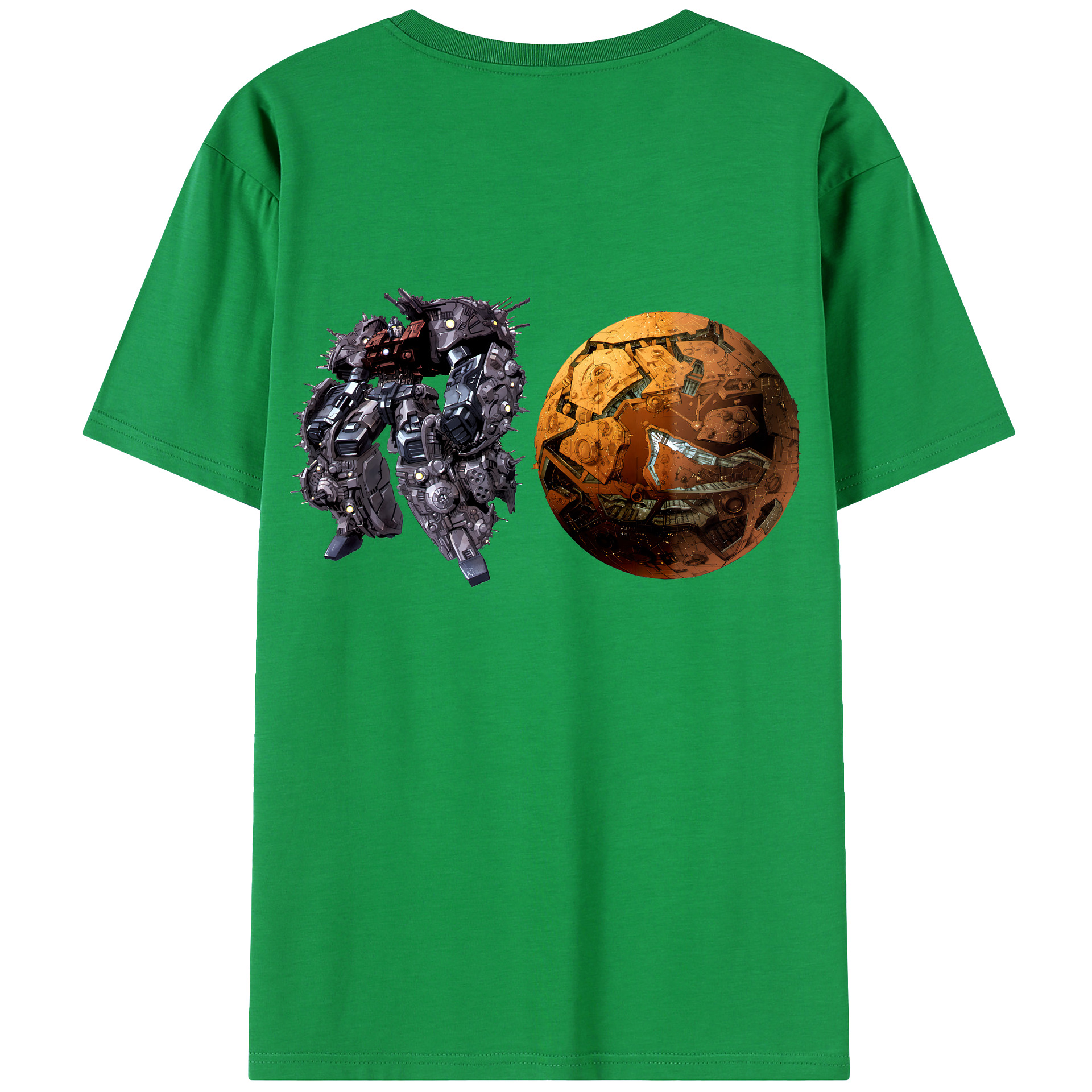 （画像用） Transformers トランスフォーマー 綿100％ メンズ半袖Tシャツ（バックプリント） 通気性