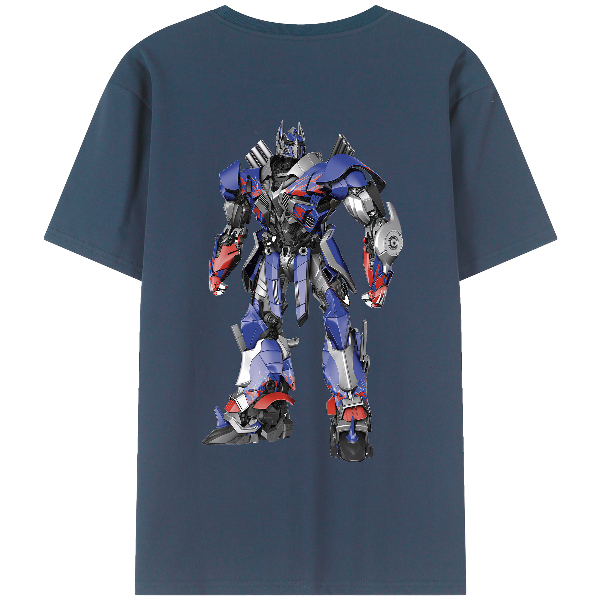 （画像用） Transformers トランスフォーマー 綿100％ メンズ半袖Tシャツ（バックプリント） 通気性