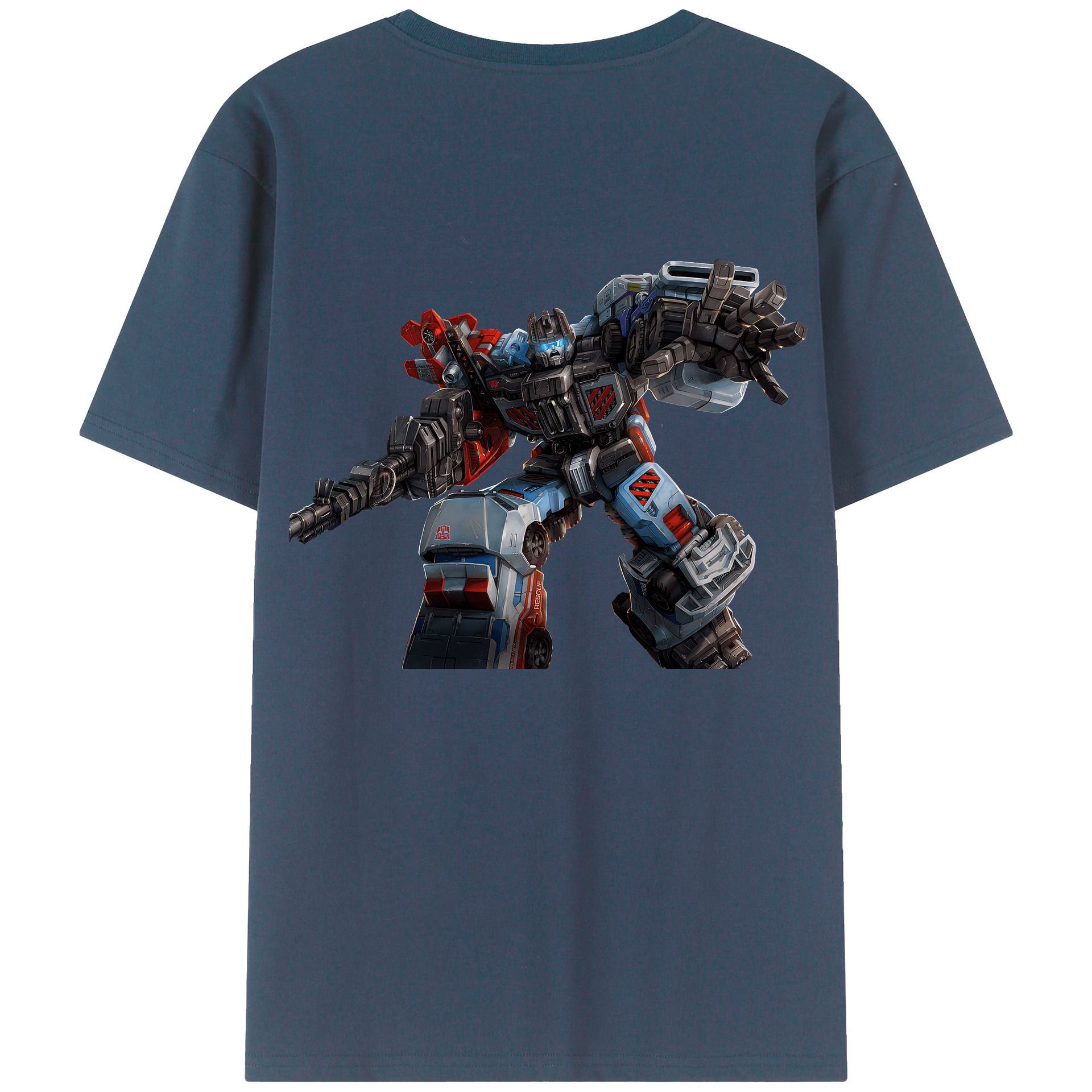 （画像用） Transformers トランスフォーマー 綿100％ メンズ半袖Tシャツ（バックプリント） 通気性
