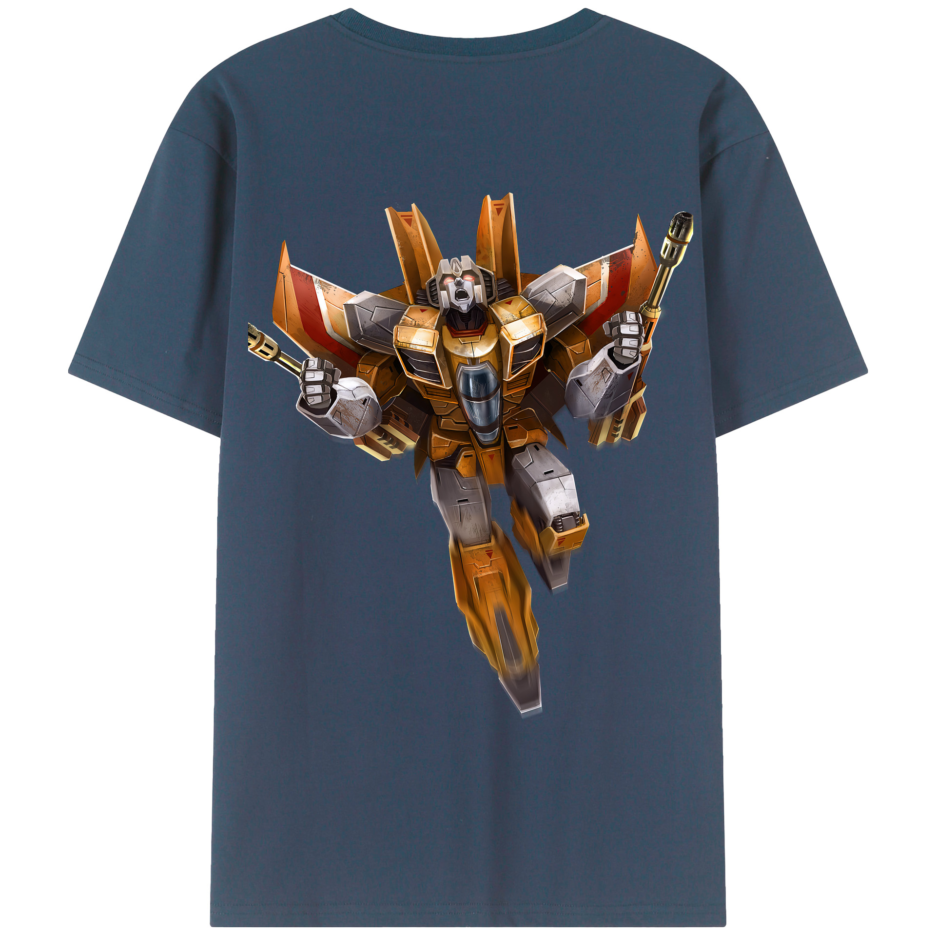 （画像用） Transformers トランスフォーマー 綿100％ メンズ半袖Tシャツ（バックプリント） 通気性